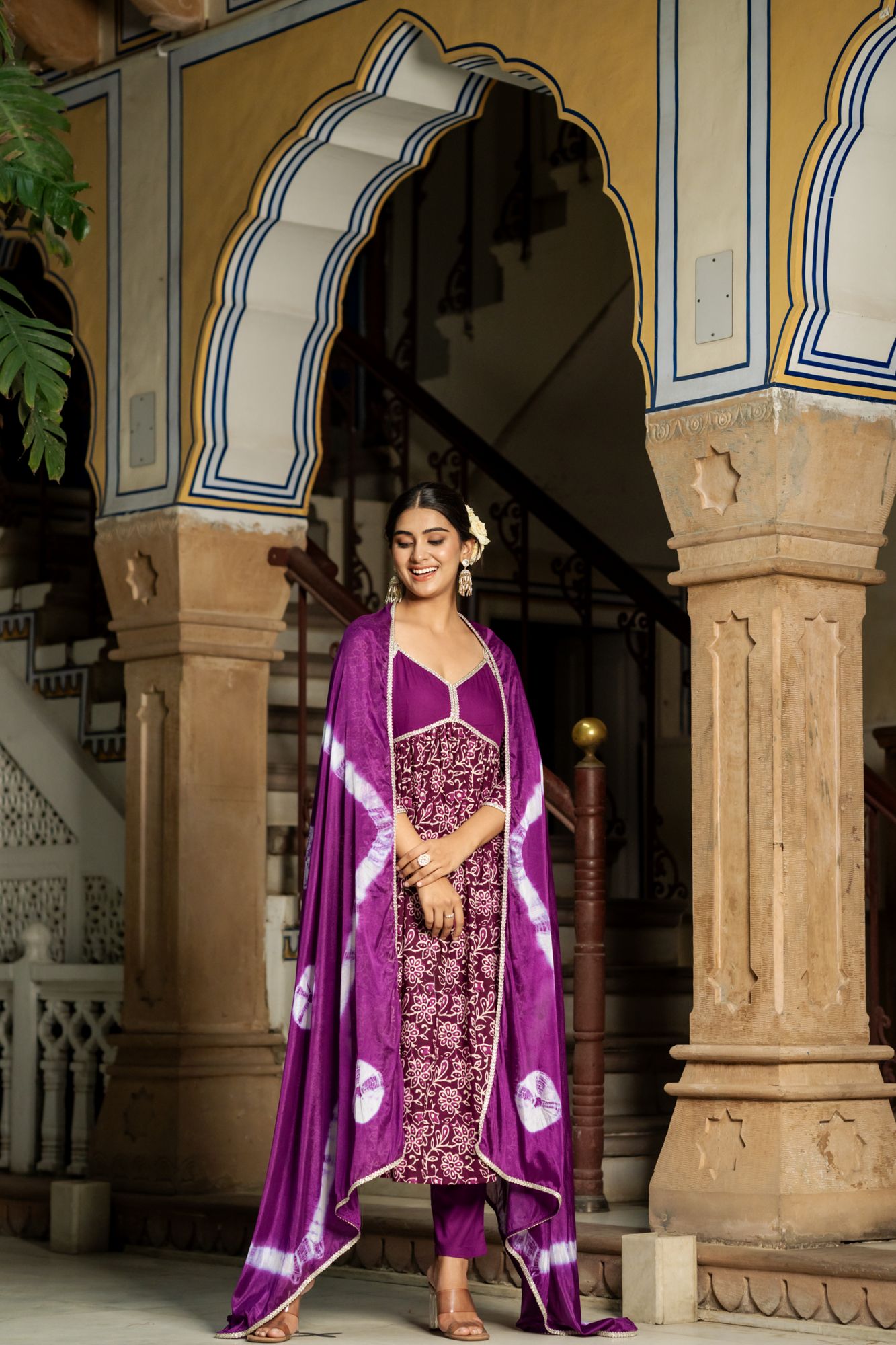 OPULENT WINE COTTON KURTA SET