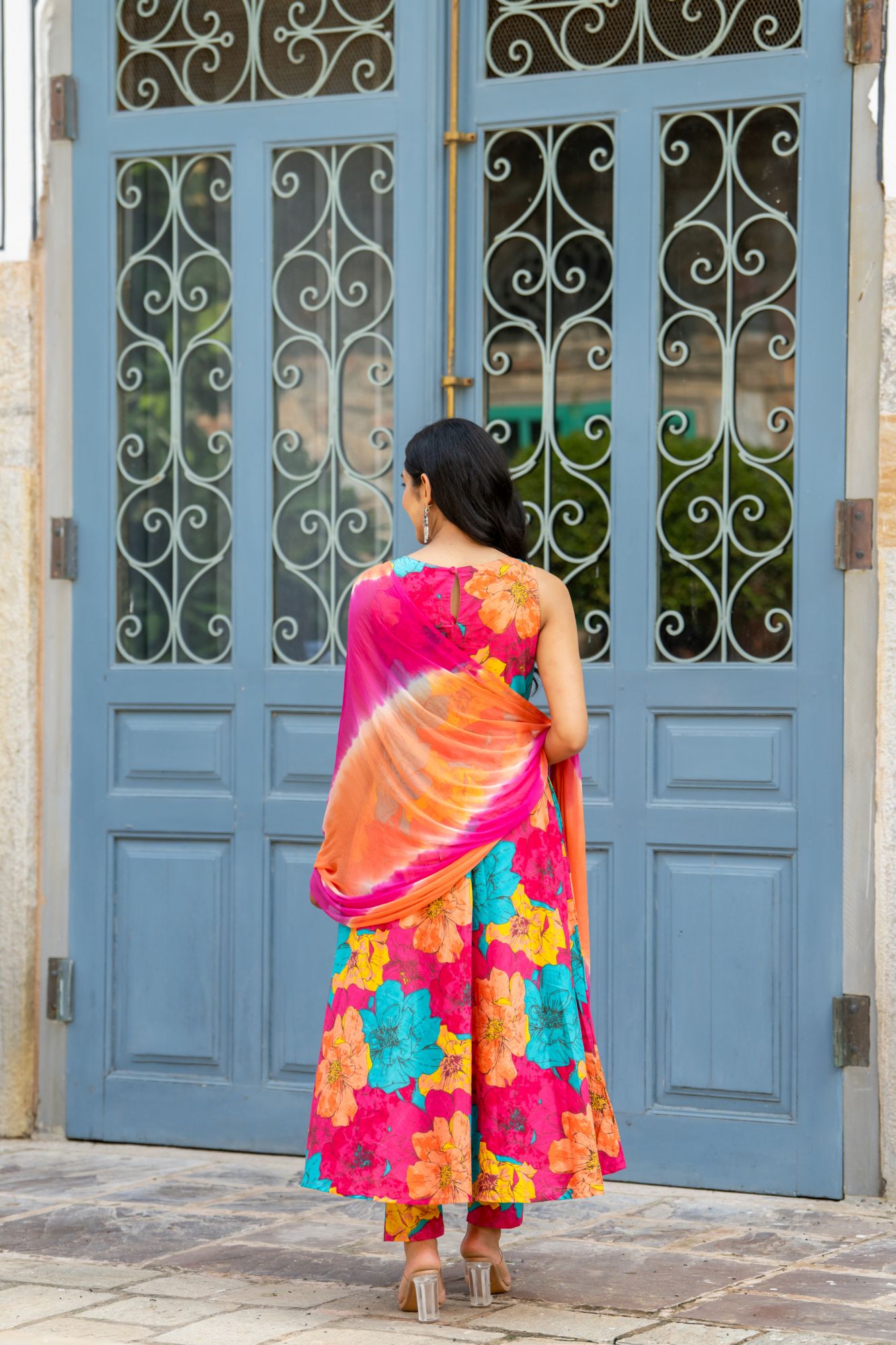 FLORAL ELEGANCE ANARKALI SET