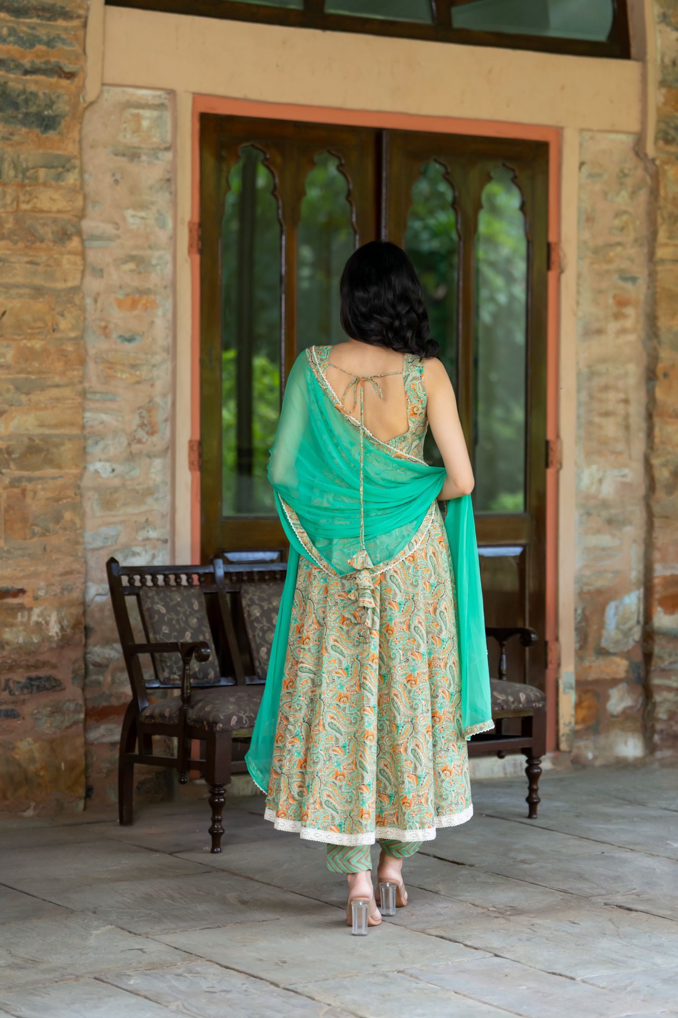 SEA MIST GRACE ANARKALI SET