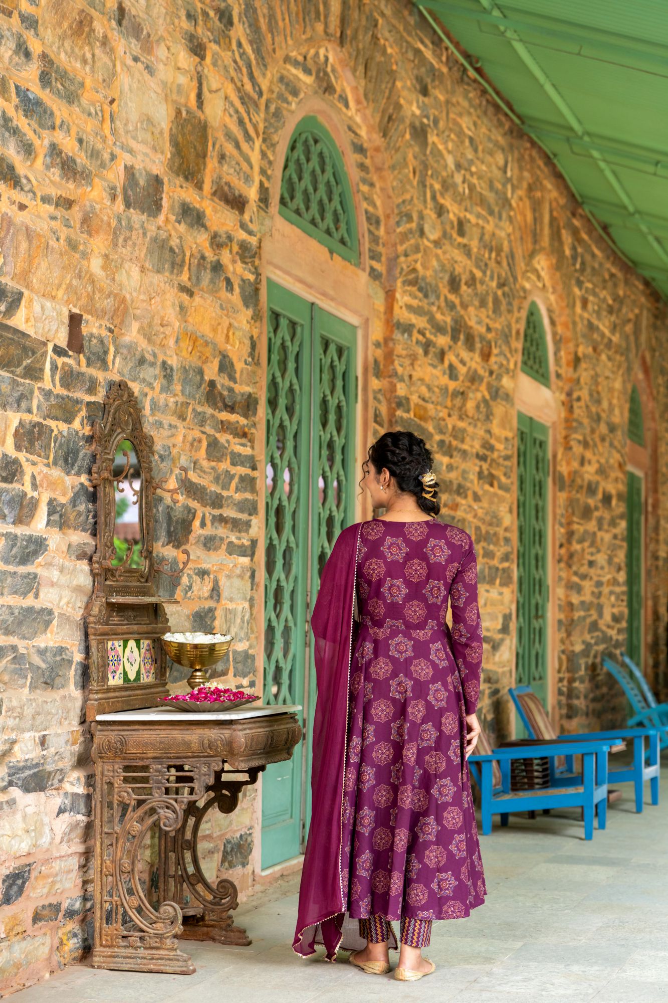 REGAL VINE CHARM ANARKALI SET