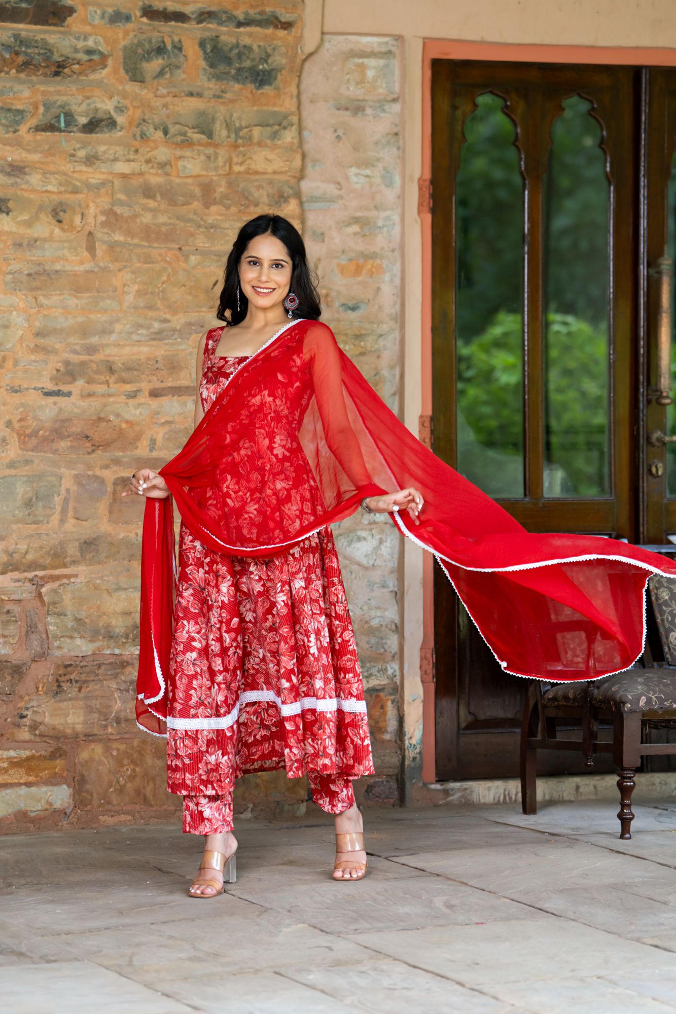 RUBY BLOSSOM ANARKALI SUIT SET