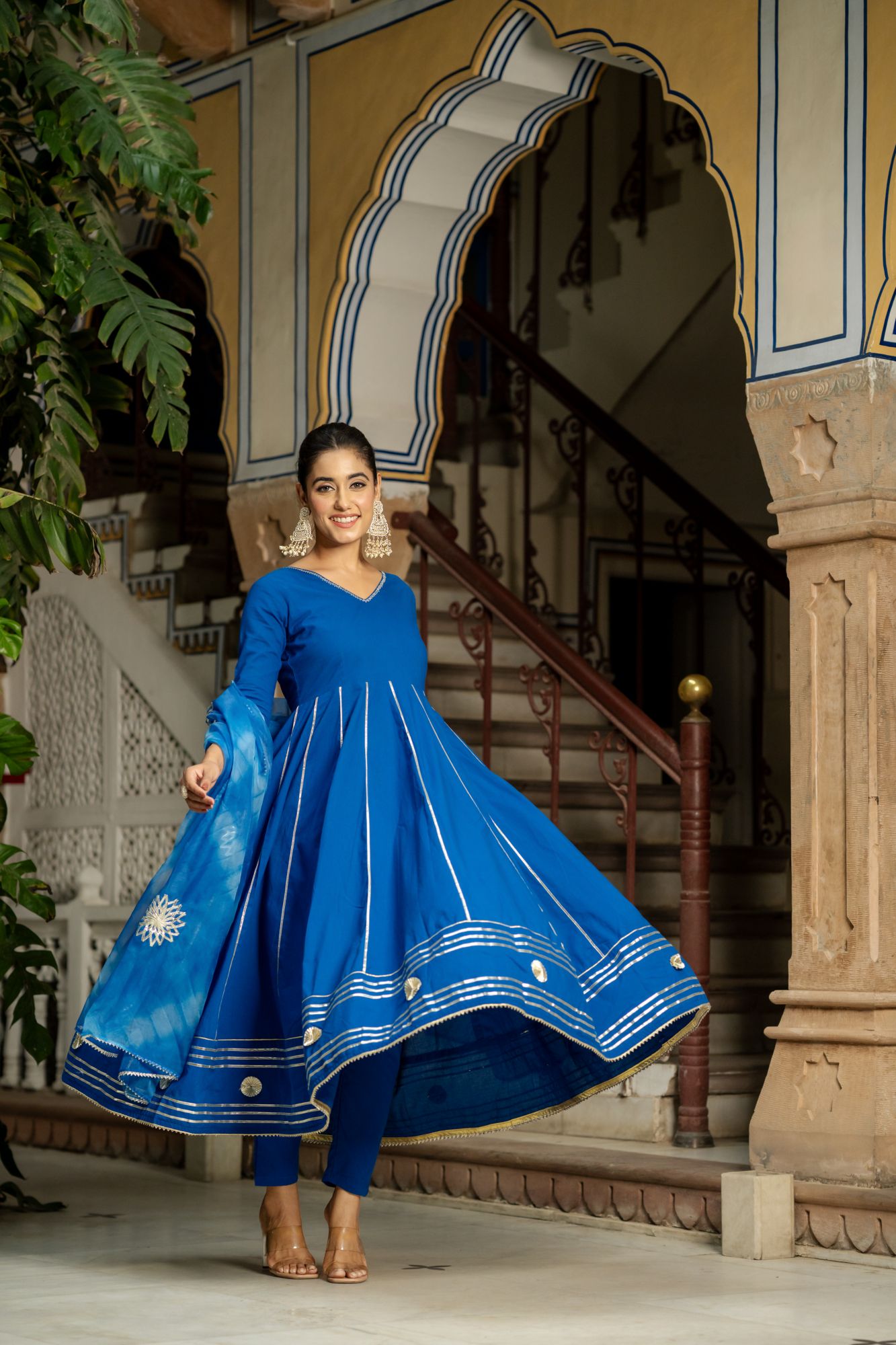 OPULENT BLUE GOTA SUIT SET
