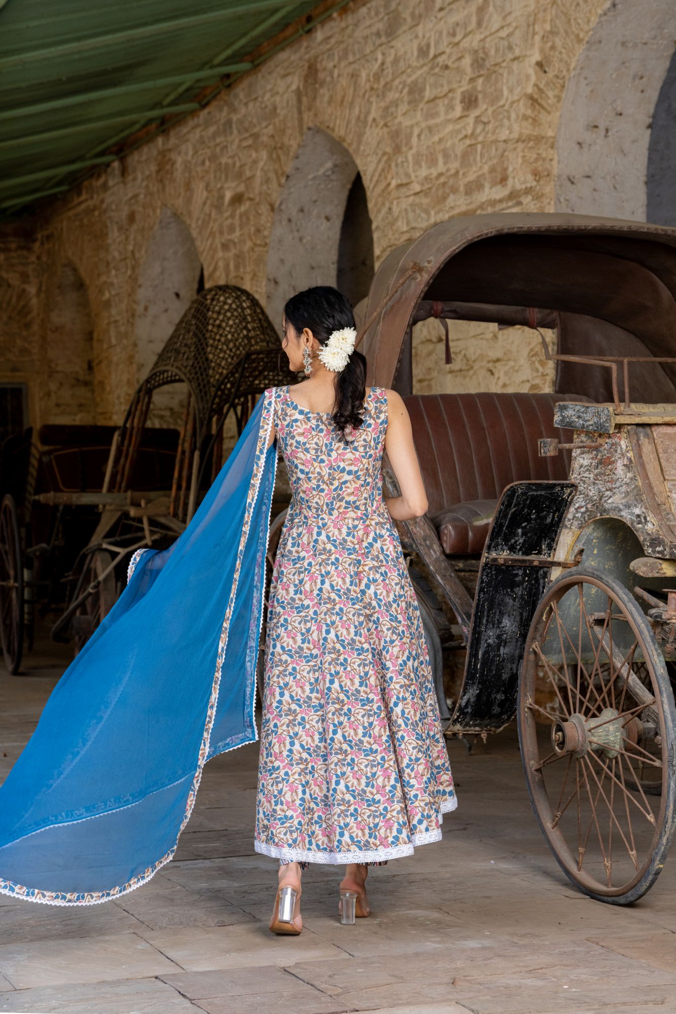 FLARED JAAL ANARKALI SUIT SET