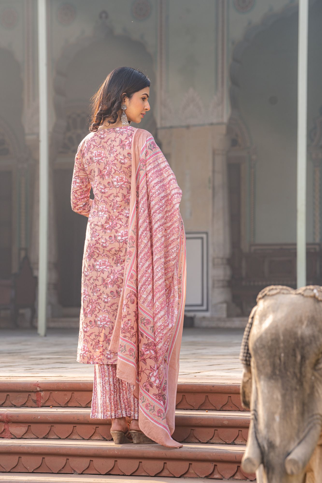 PEACH SERENITY KURTA SET