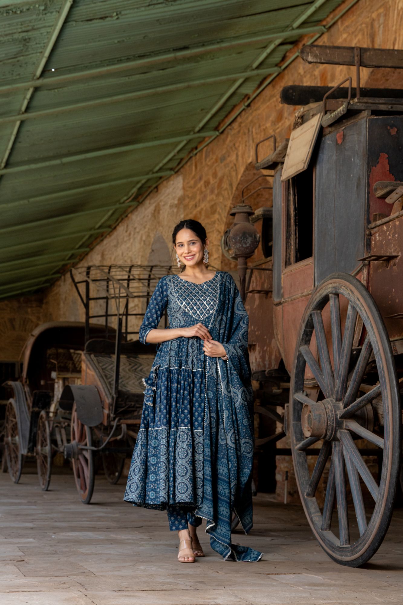 REGAL TIERED GOTA SUIT SET