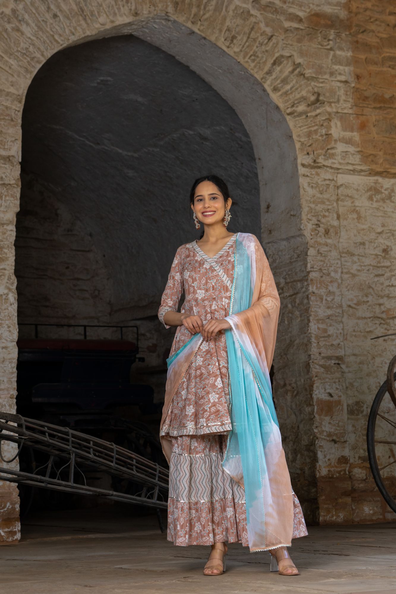 PASTEL BREEZY SHARARA SET