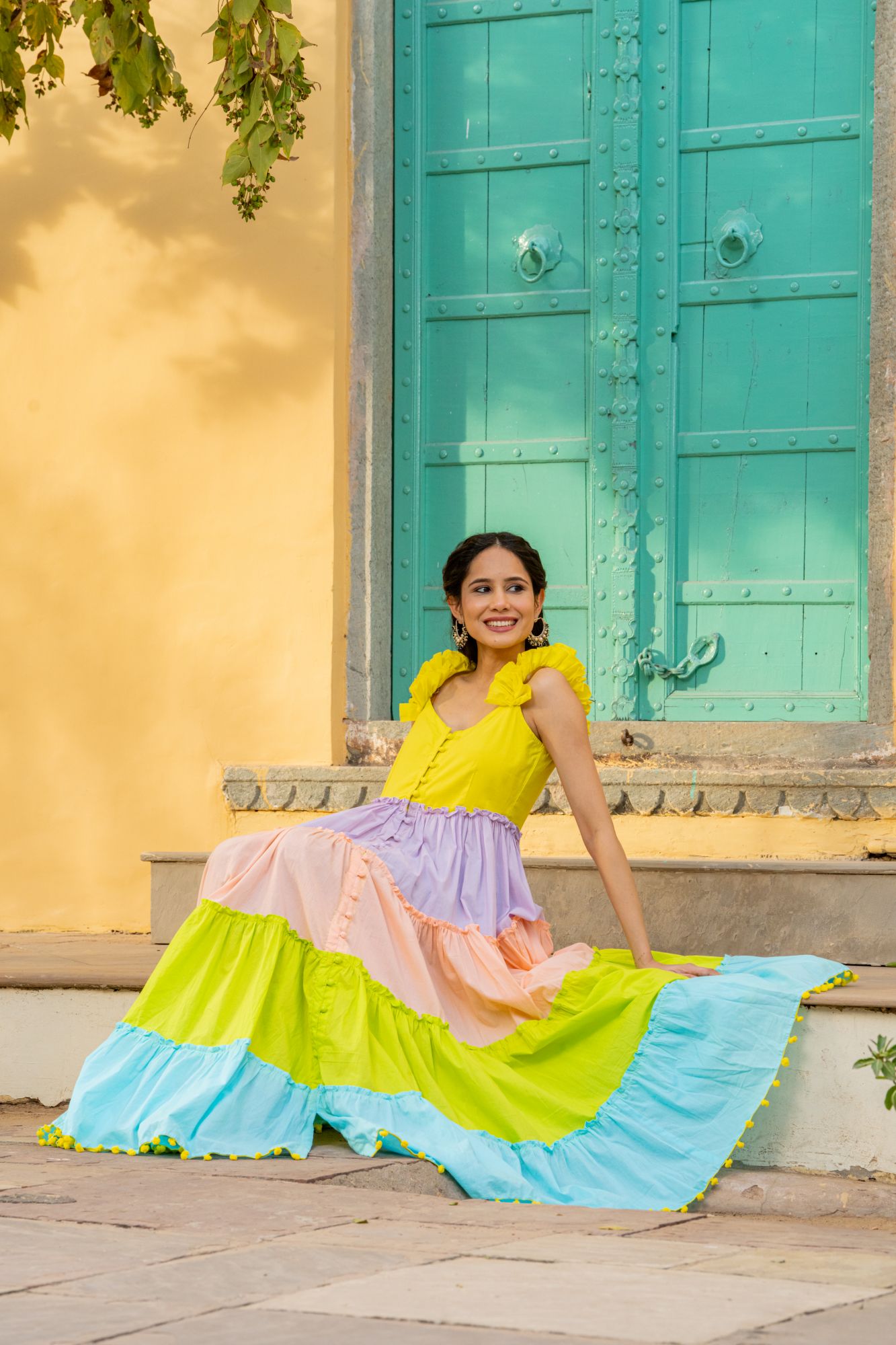 RADIANT SUMMER FLARED DRESS