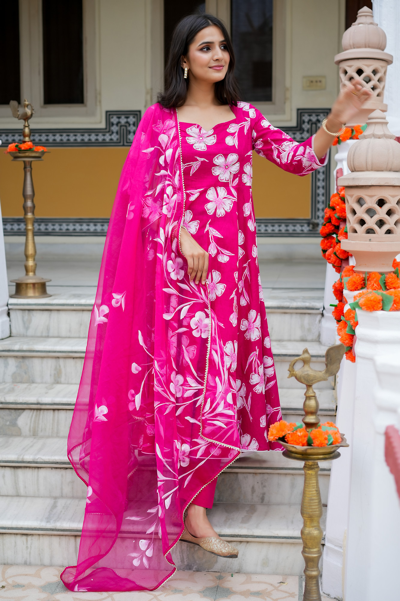 DEVINA ROYAL PINK ANRAKLI SET