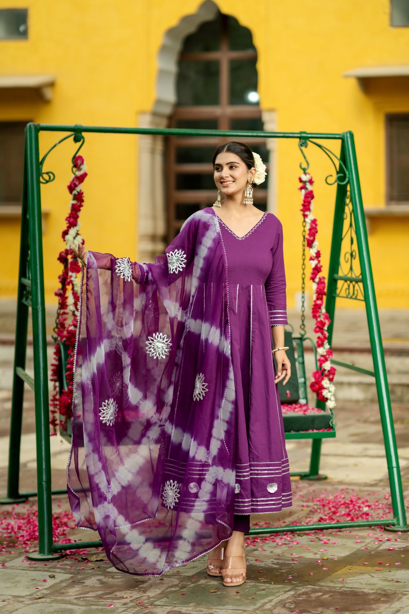 OPULENT PURPLE GOTA SUIT SET