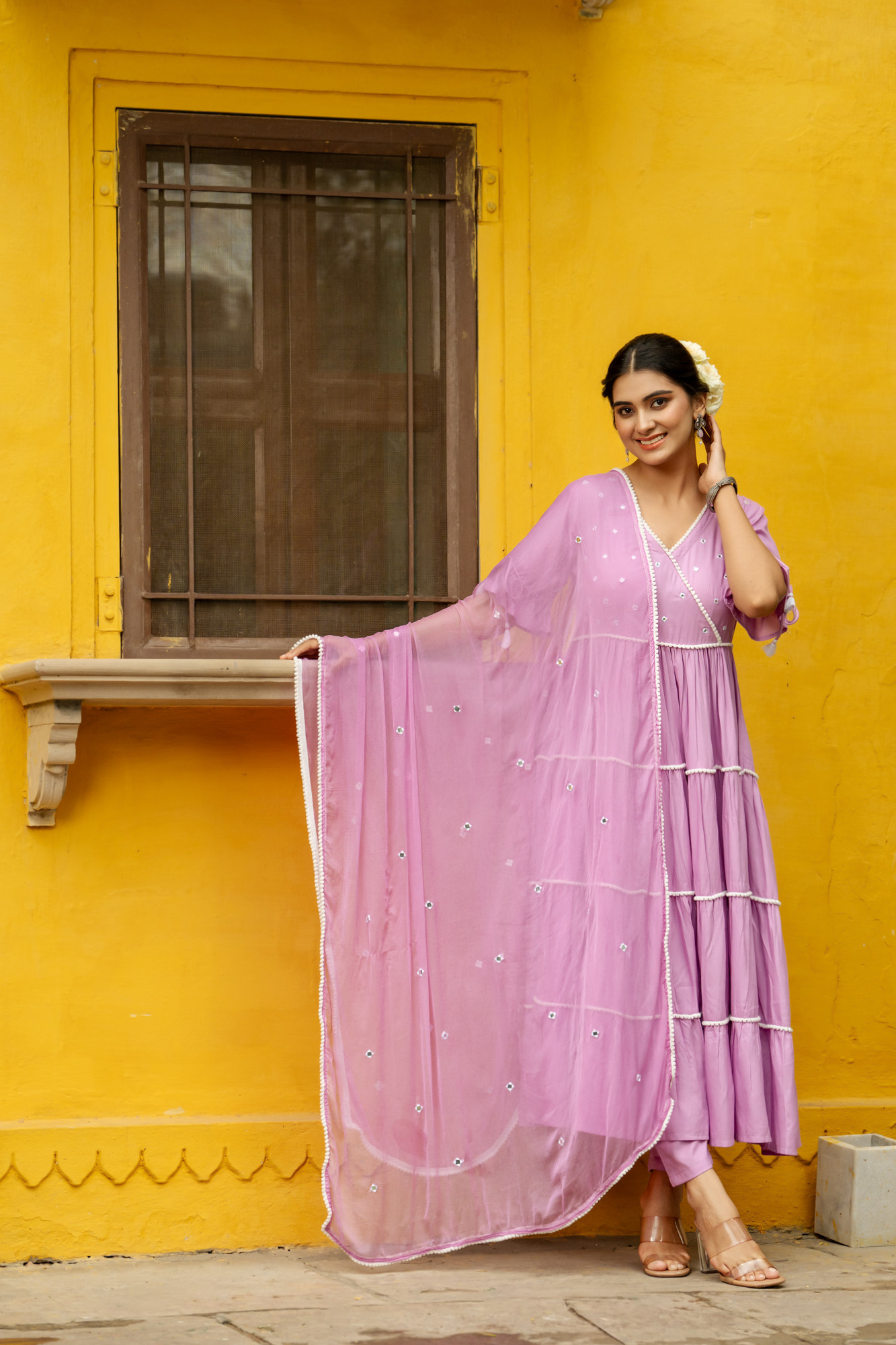 SERENE ORCHID TIERED SUIT SET