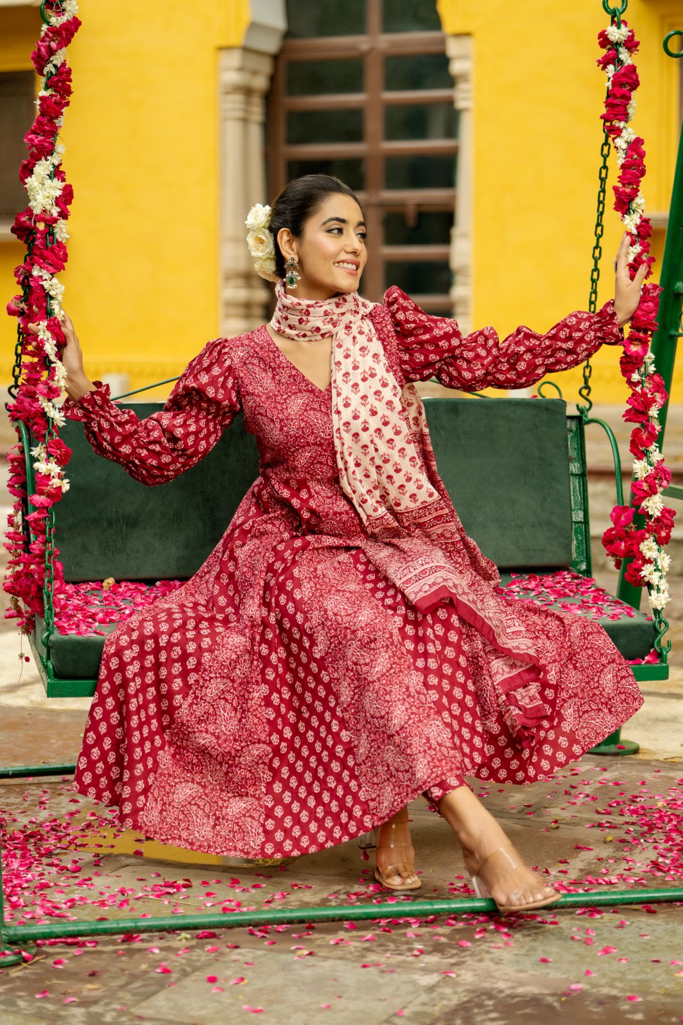 PINK BLUSH ANARKALI SET