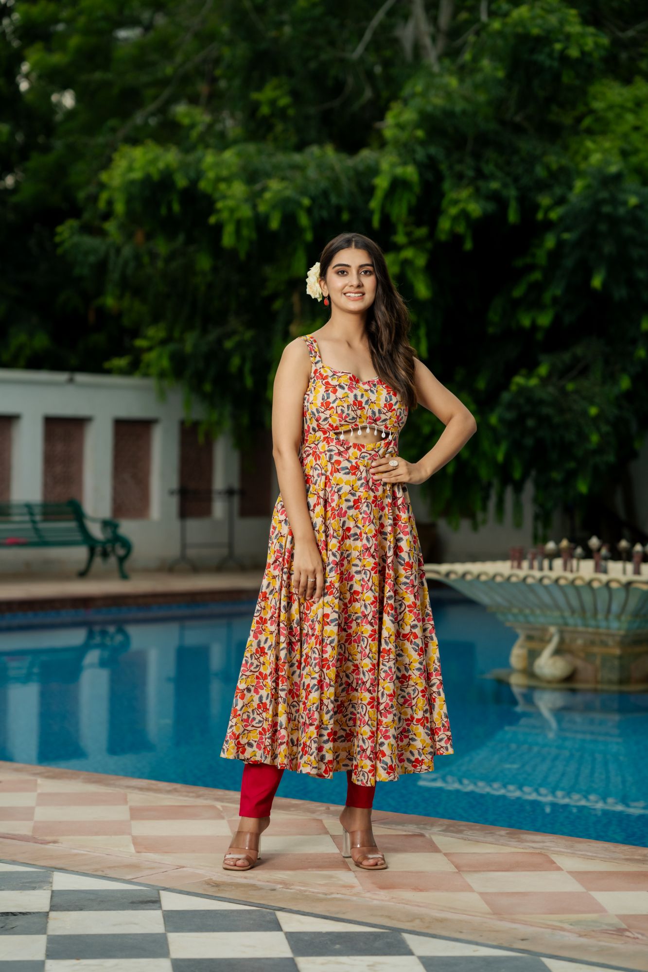 FLORAL FANTASY ANARKALI SET