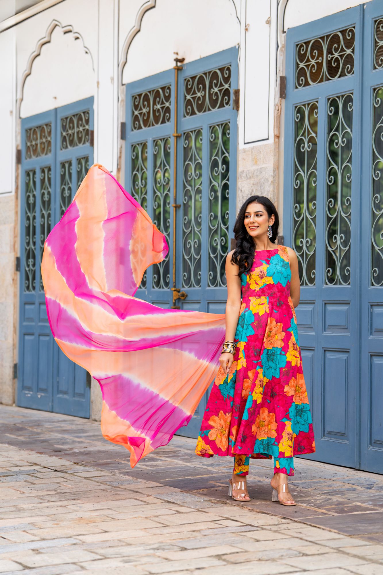 FLORAL ELEGANCE ANARKALI SET