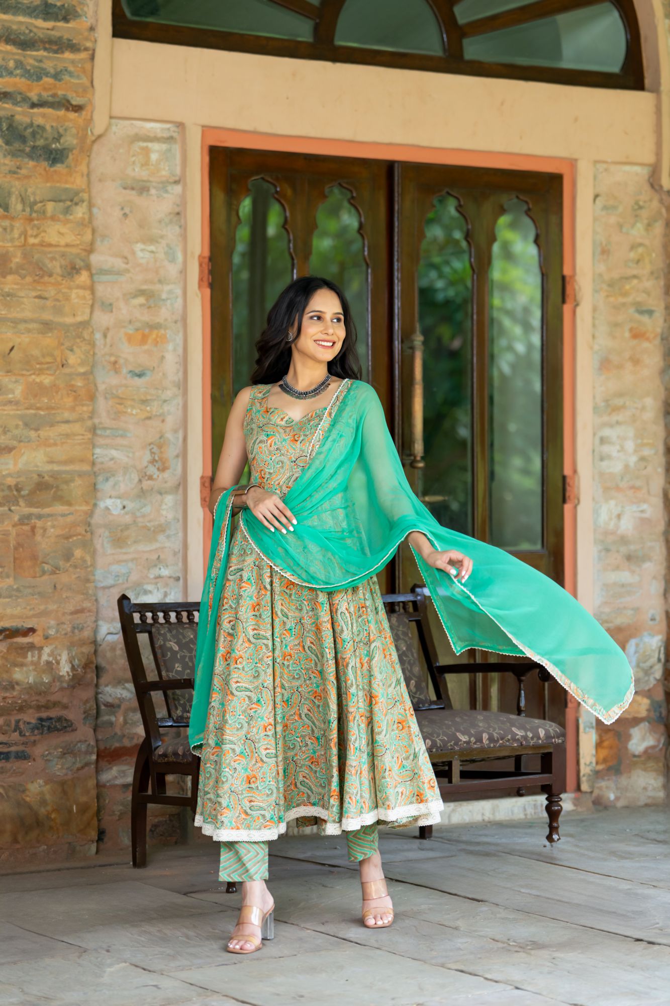 SEA MIST GRACE ANARKALI SET
