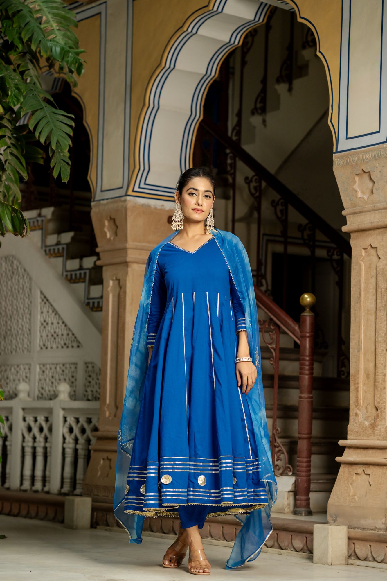 OPULENT BLUE GOTA SUIT SET