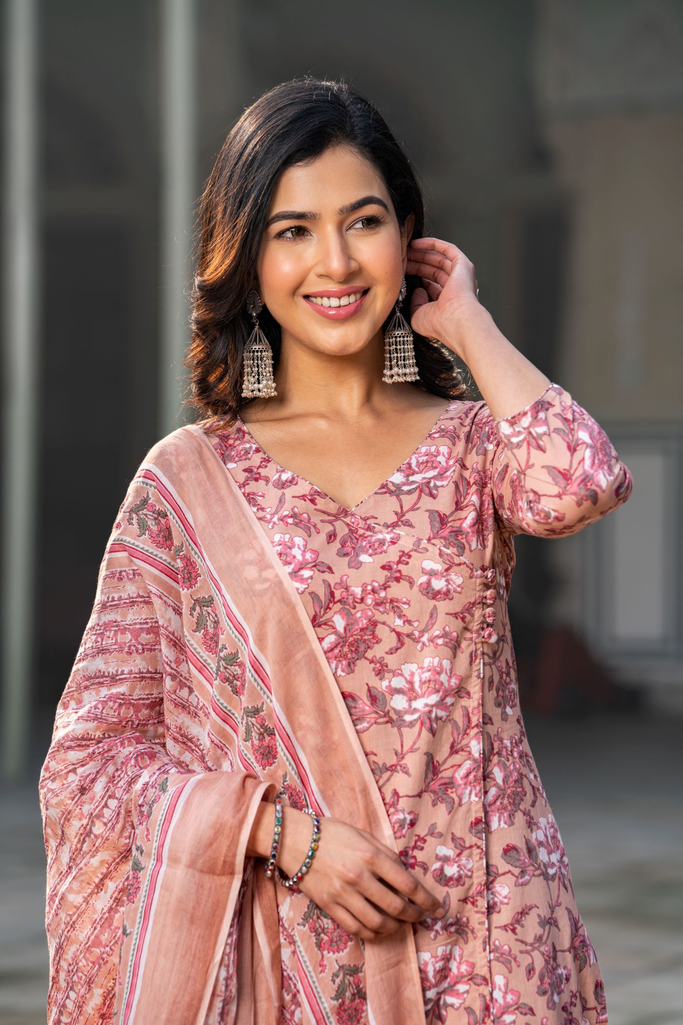 PEACH SERENITY KURTA SET