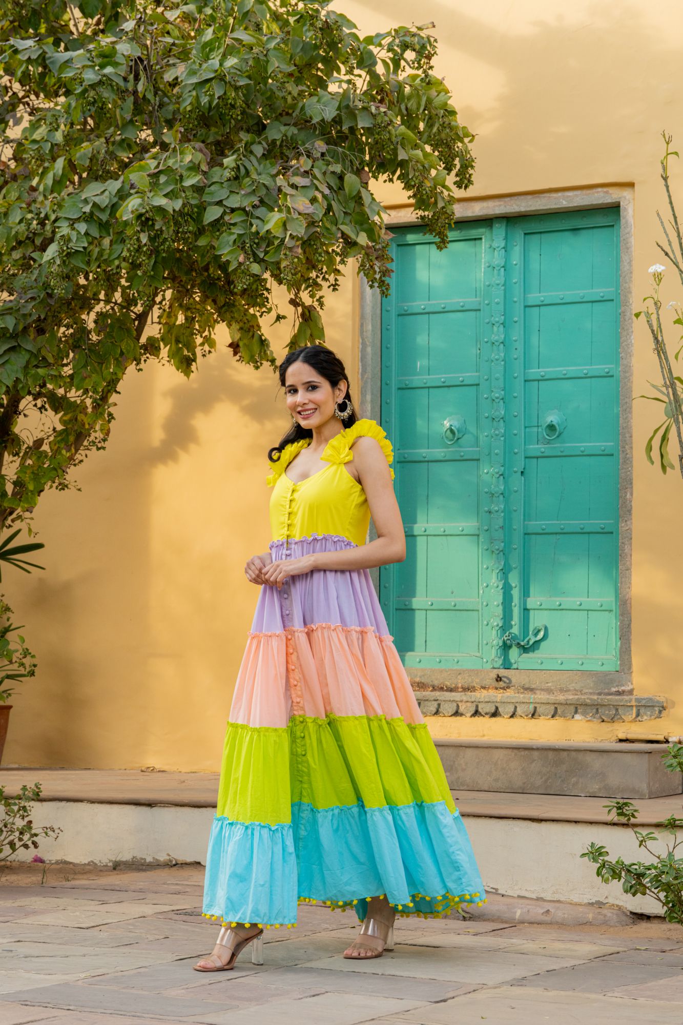 RADIANT SUMMER FLARED DRESS