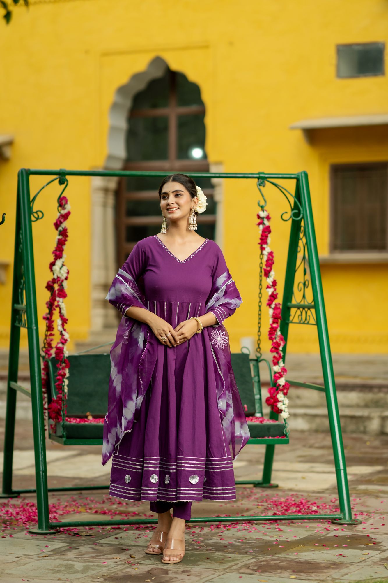 OPULENT PURPLE GOTA SUIT SET