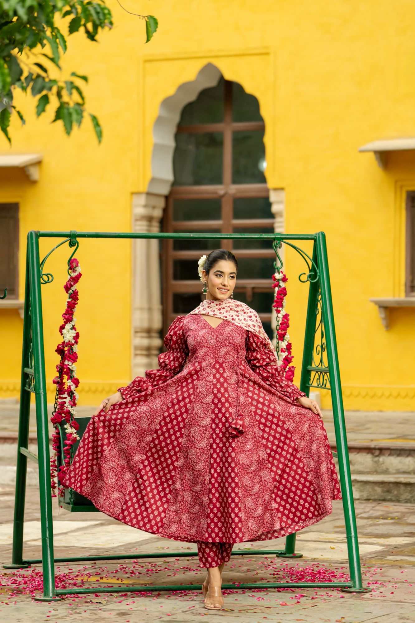 PINK BLUSH ANARKALI SET