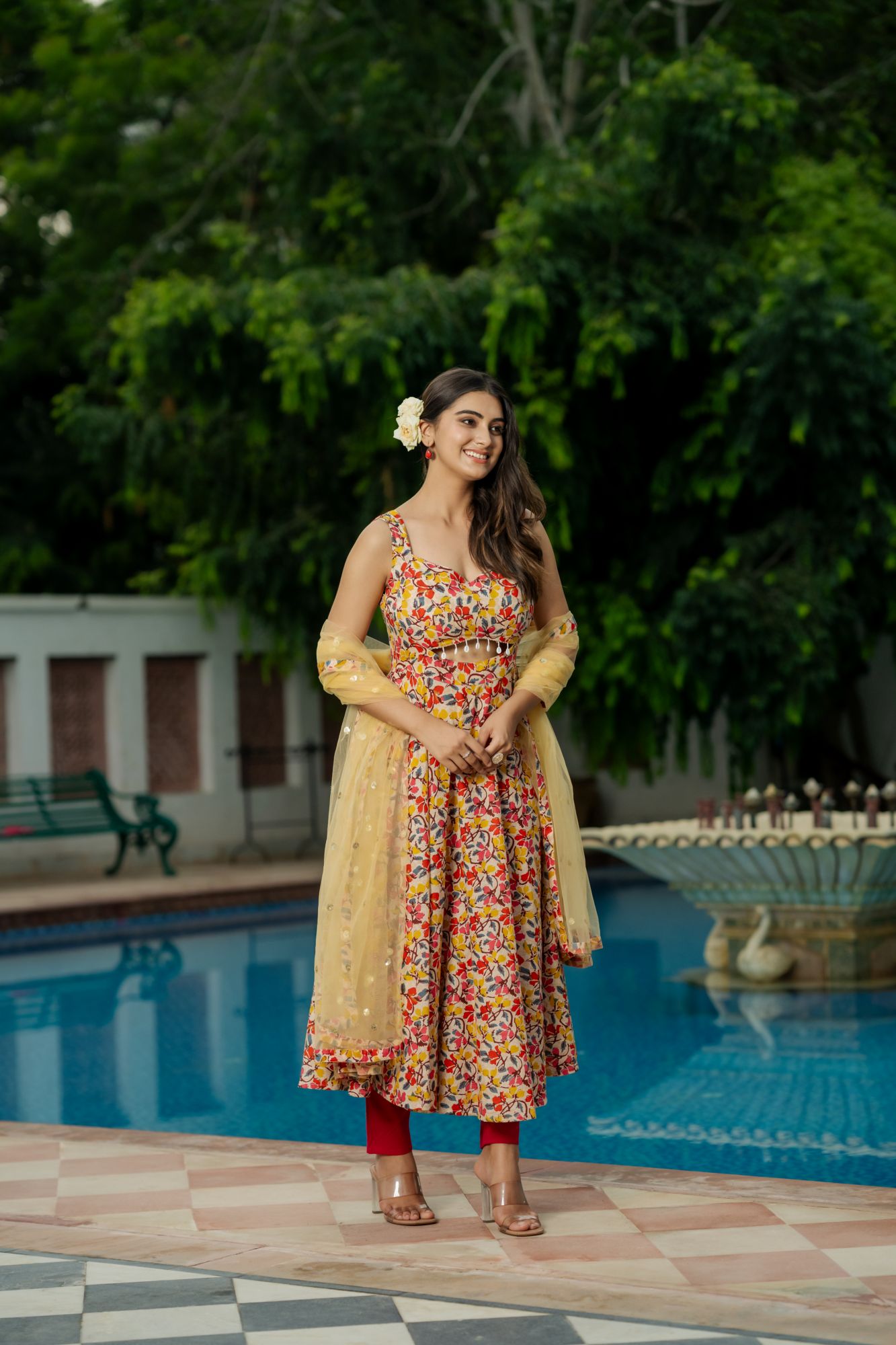 FLORAL FANTASY ANARKALI SET