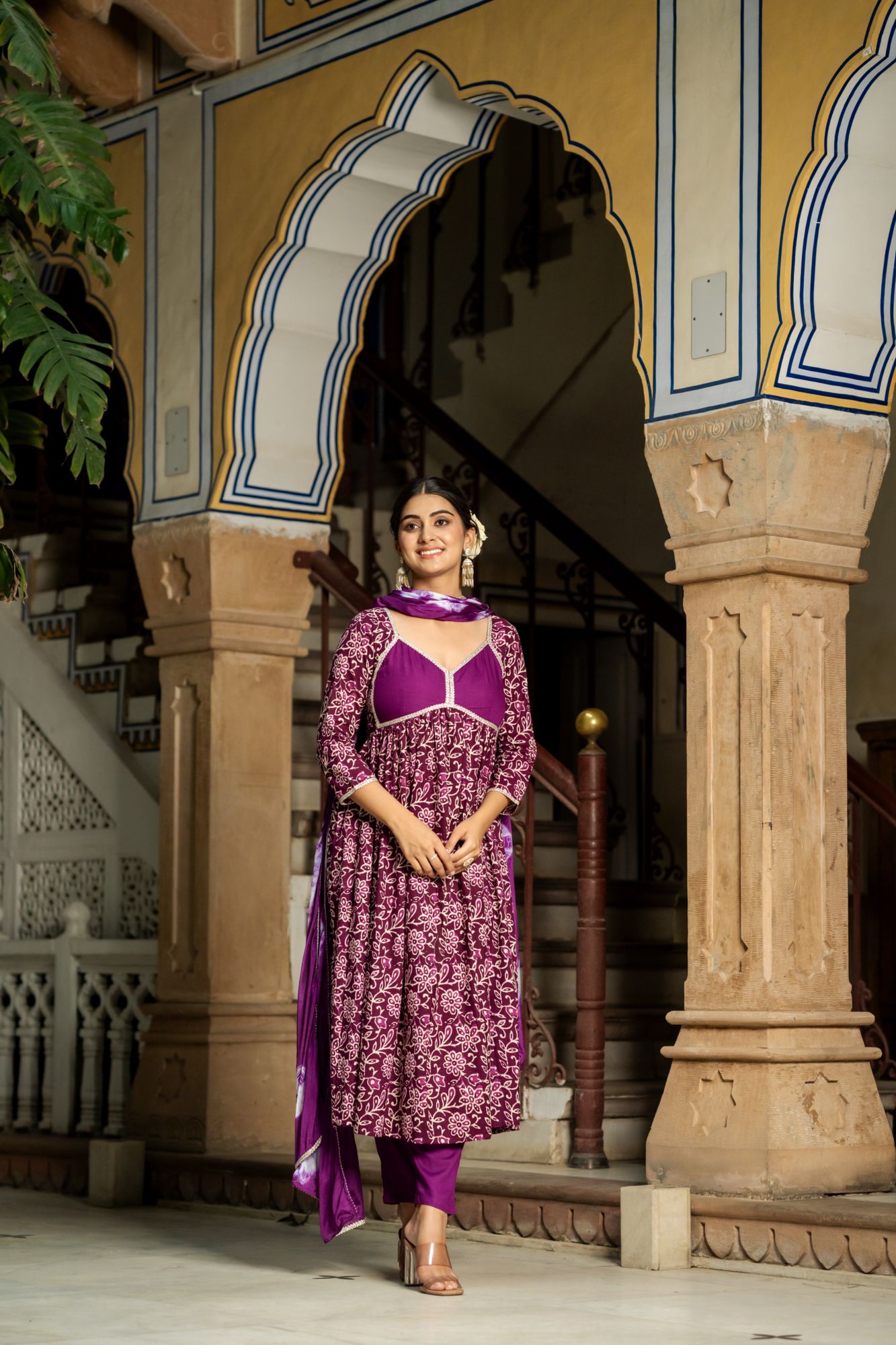 OPULENT WINE COTTON KURTA SET