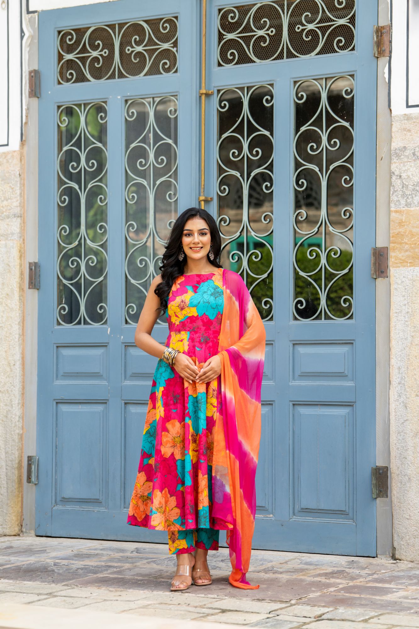 FLORAL ELEGANCE ANARKALI SET