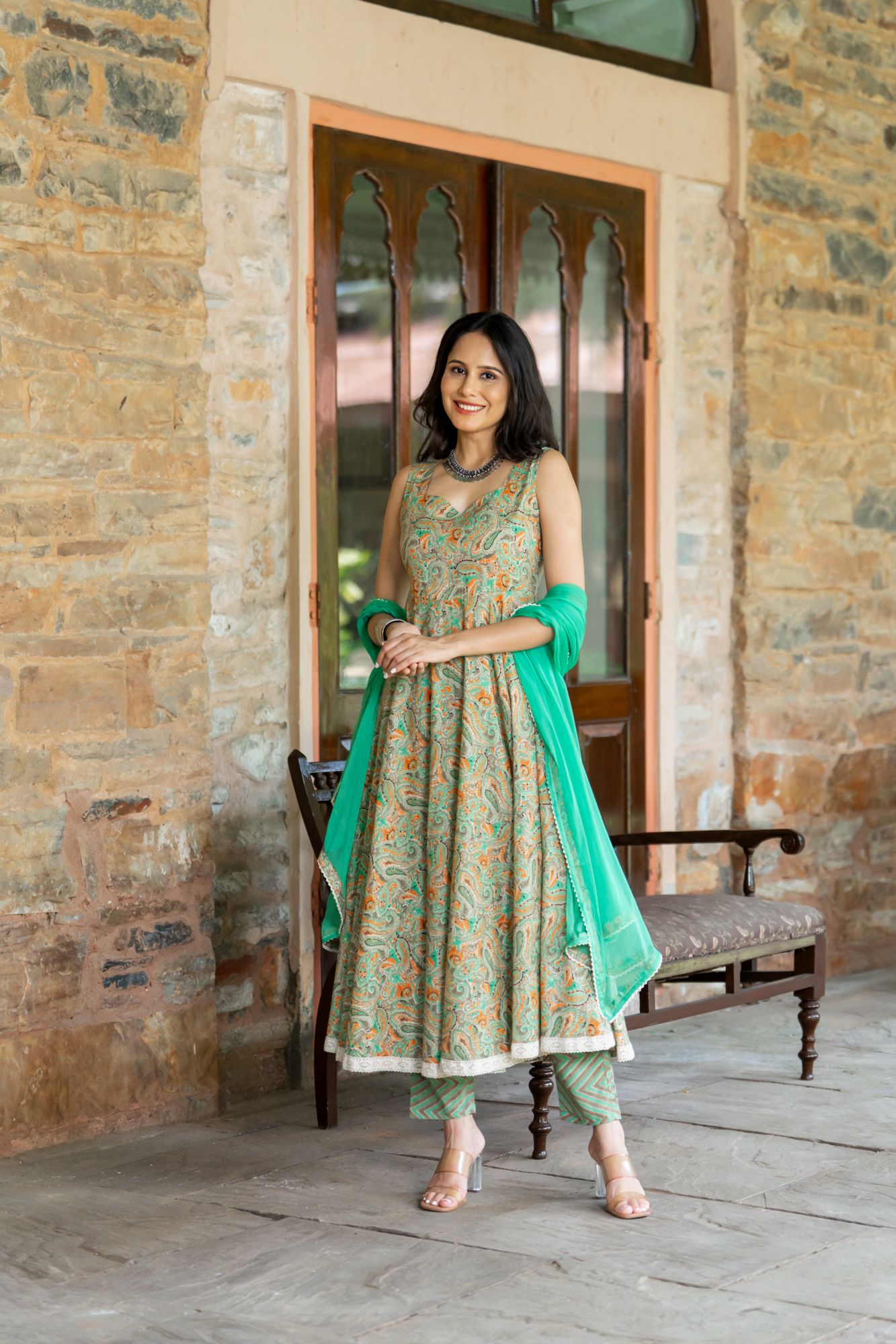 SEA MIST GRACE ANARKALI SET