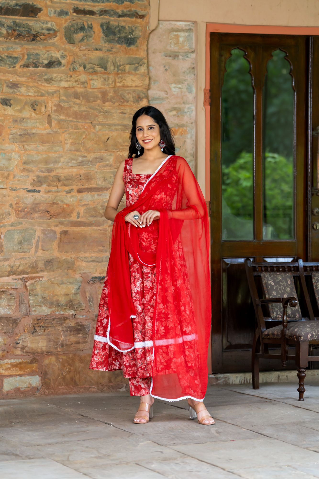 RUBY BLOSSOM ANARKALI SUIT SET