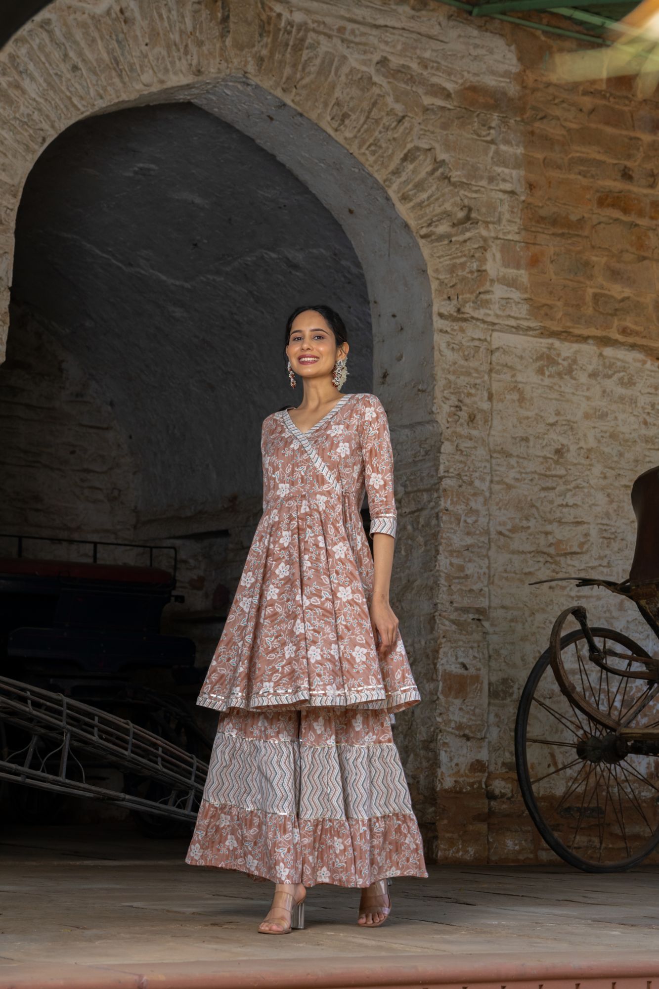 PASTEL BREEZY SHARARA SET