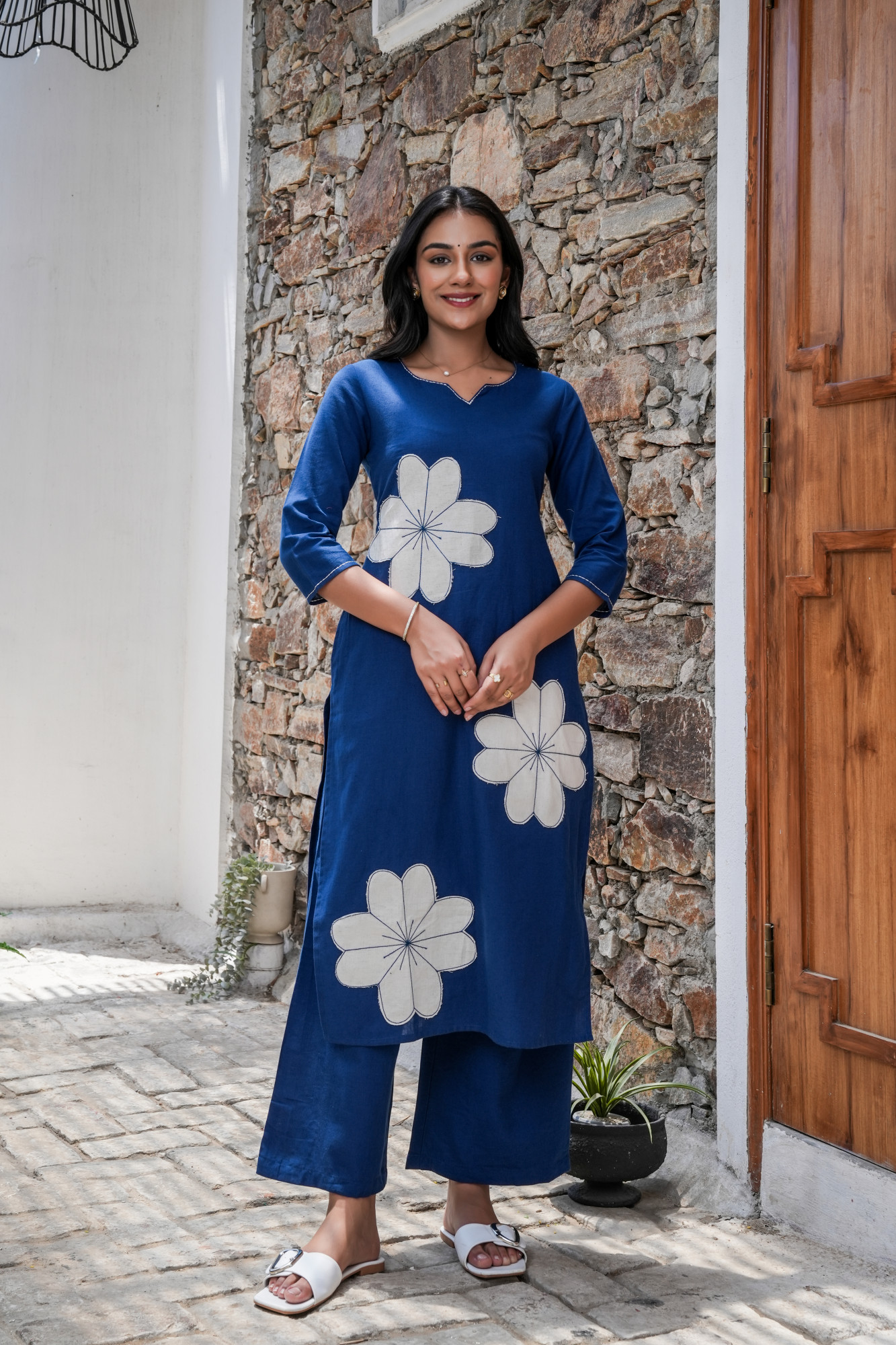 OCEAN MIST BLUE PATCH COTTON SET