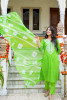 MEHR EMBROIDERED FRESH GREEN KURTA SET