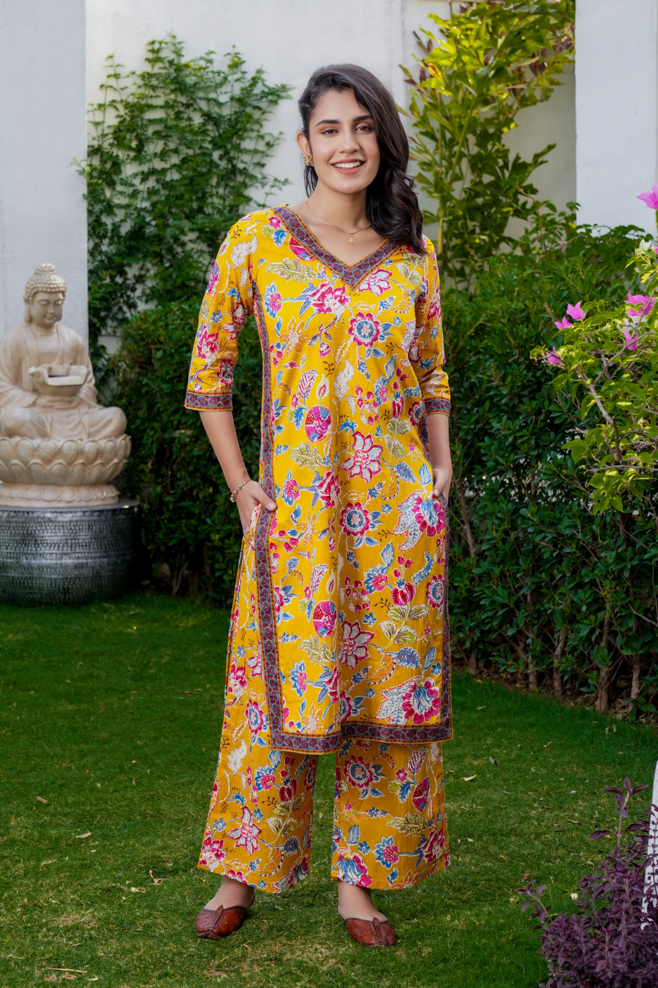KASHISH YELLOW COTTON SET