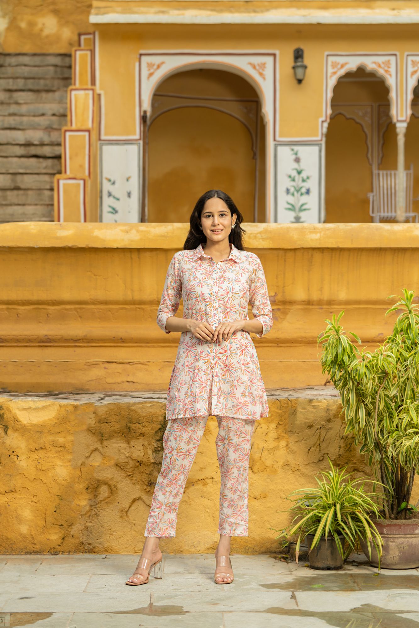 WHITE FLORAL CO-ORD SET