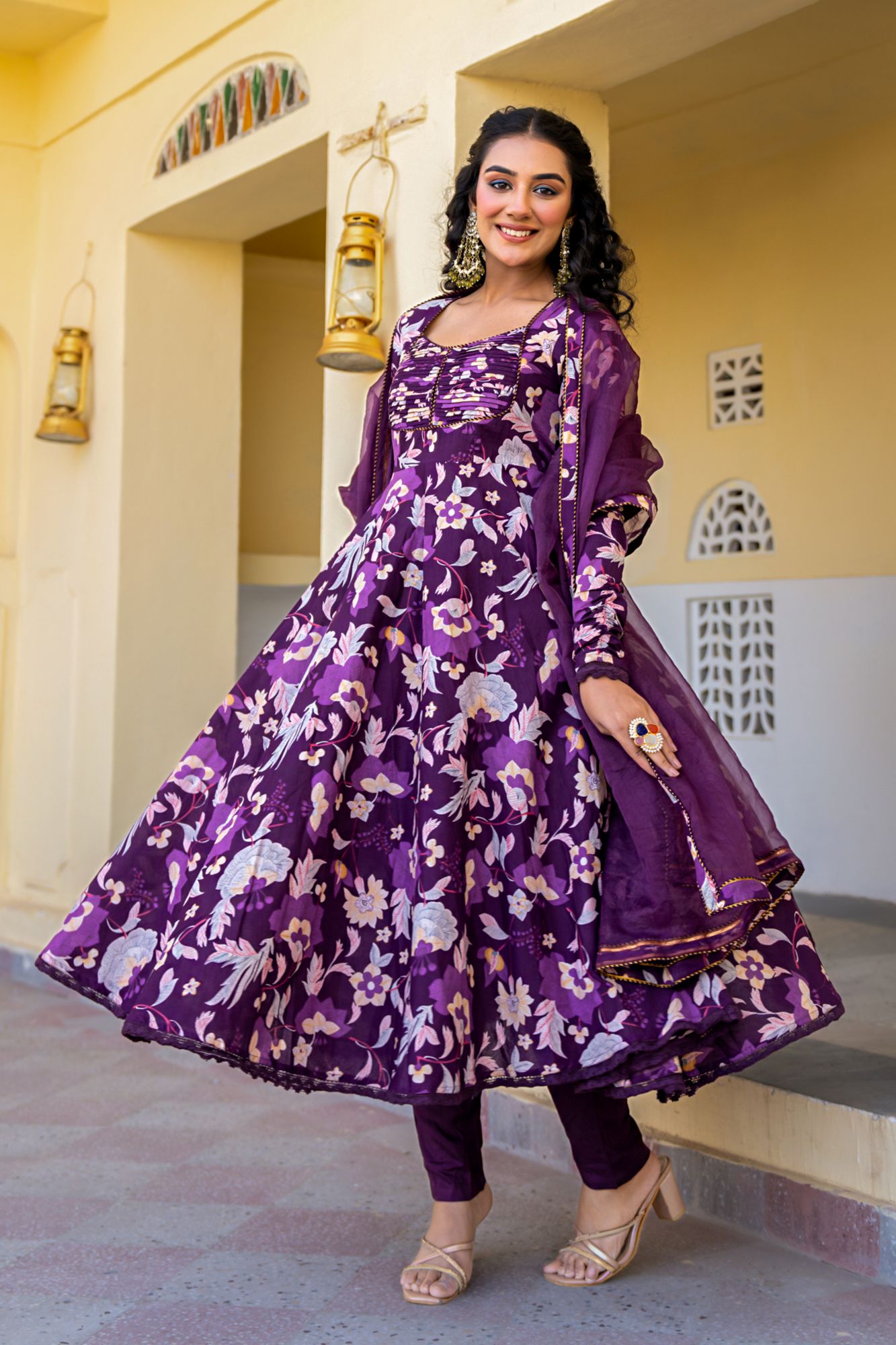 VIOLET VERVE COTTON SUIT SET