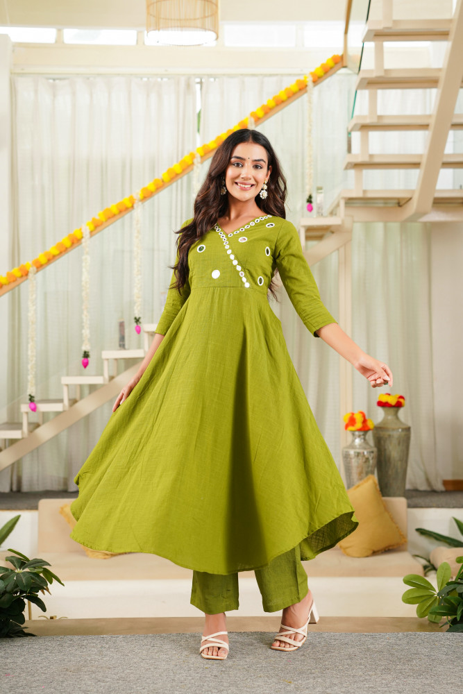 Image of PISTA MIRROR KURTA SET