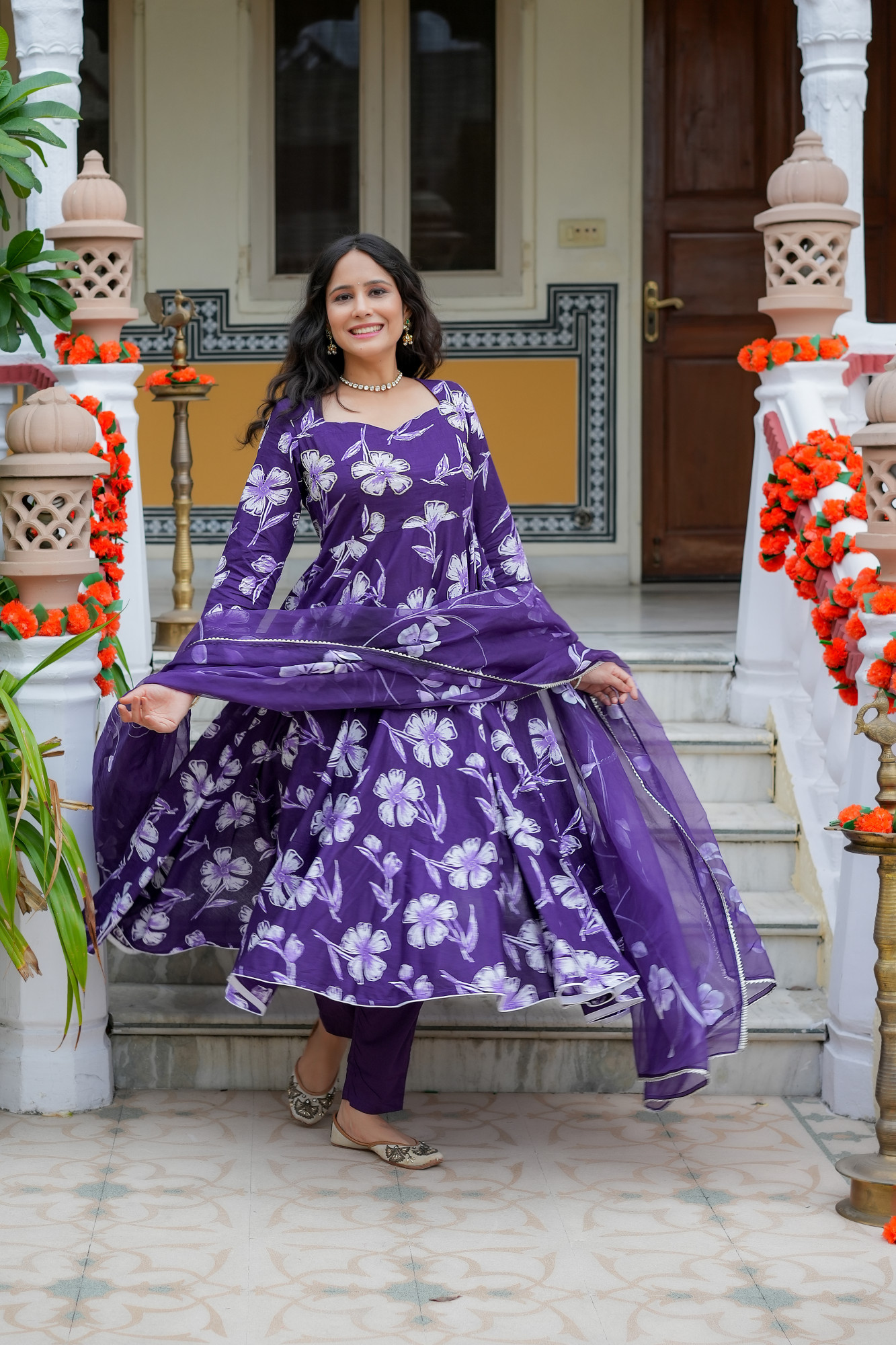 VYARA ROYAL PURPLE ANRAKLI SET