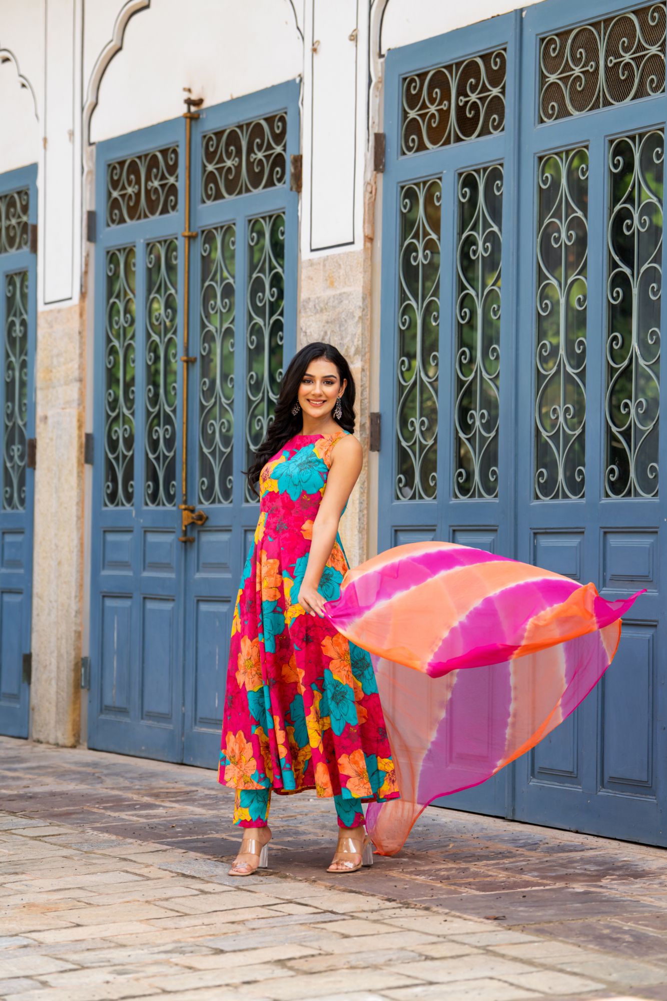 FLORAL ELEGANCE ANARKALI SET