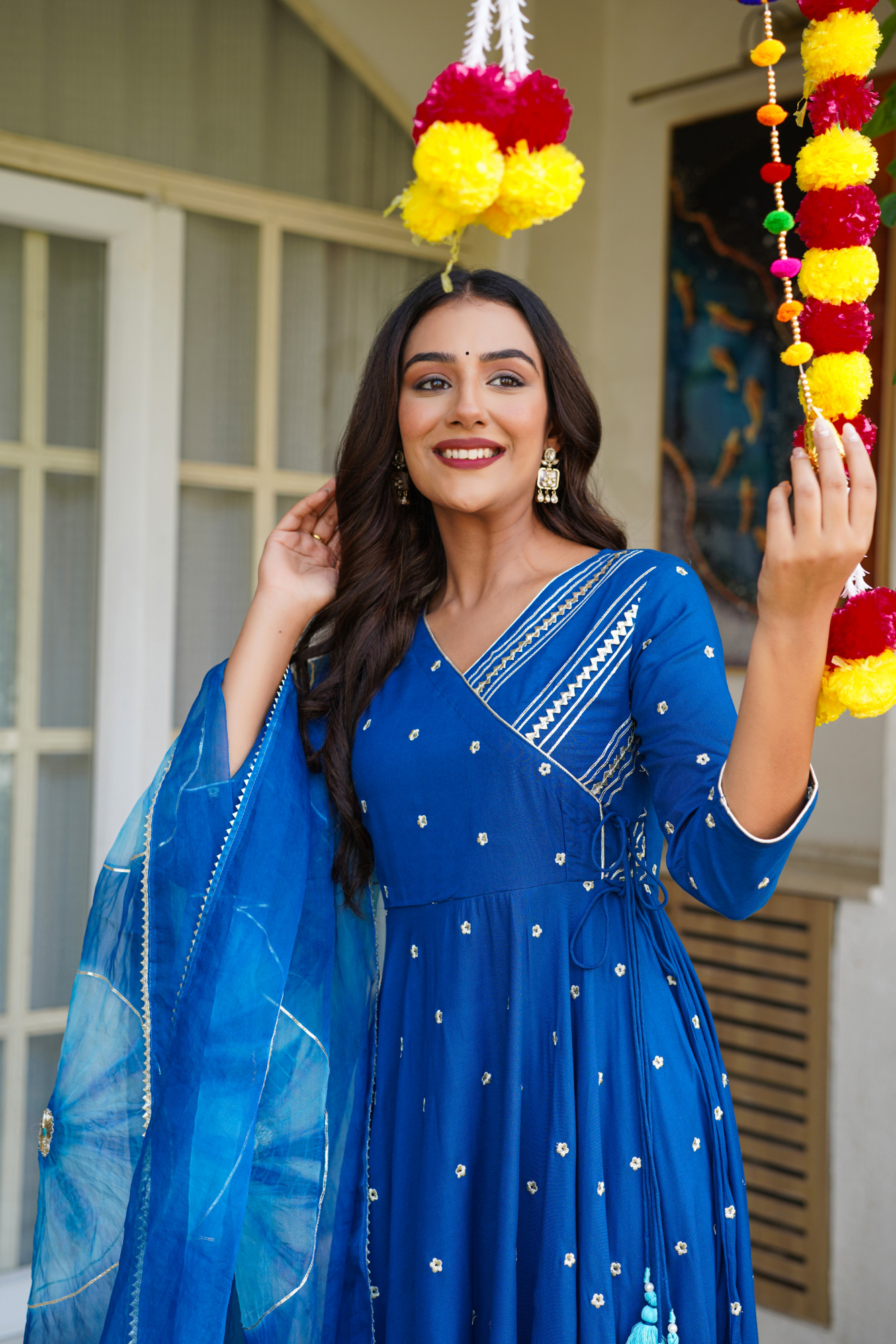 AZURE GLOW ANARKALI SET