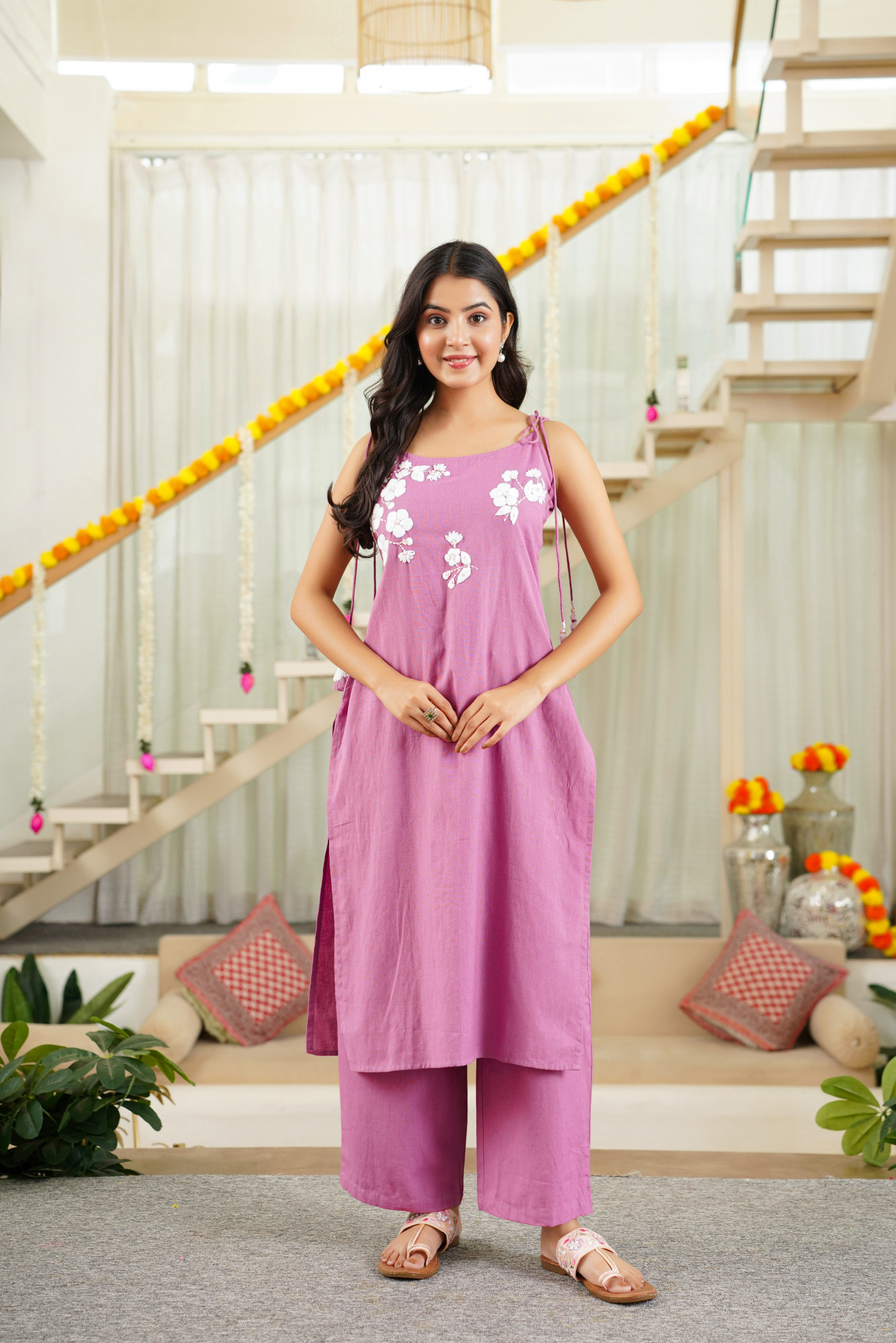 PEACH LUXE KURTA SET