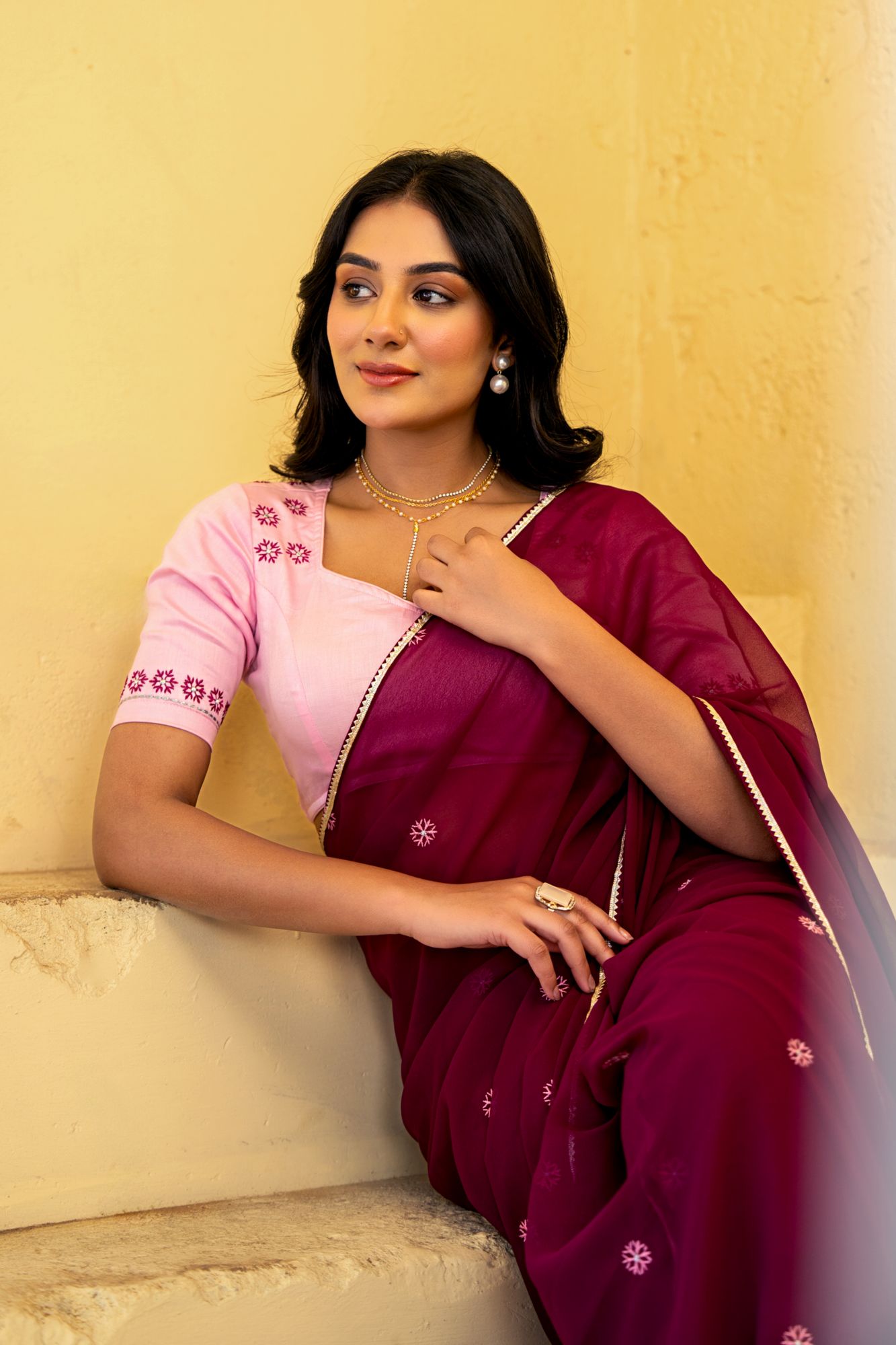 VIOLETTA GEORGETTE EMBROIDERY SAREE