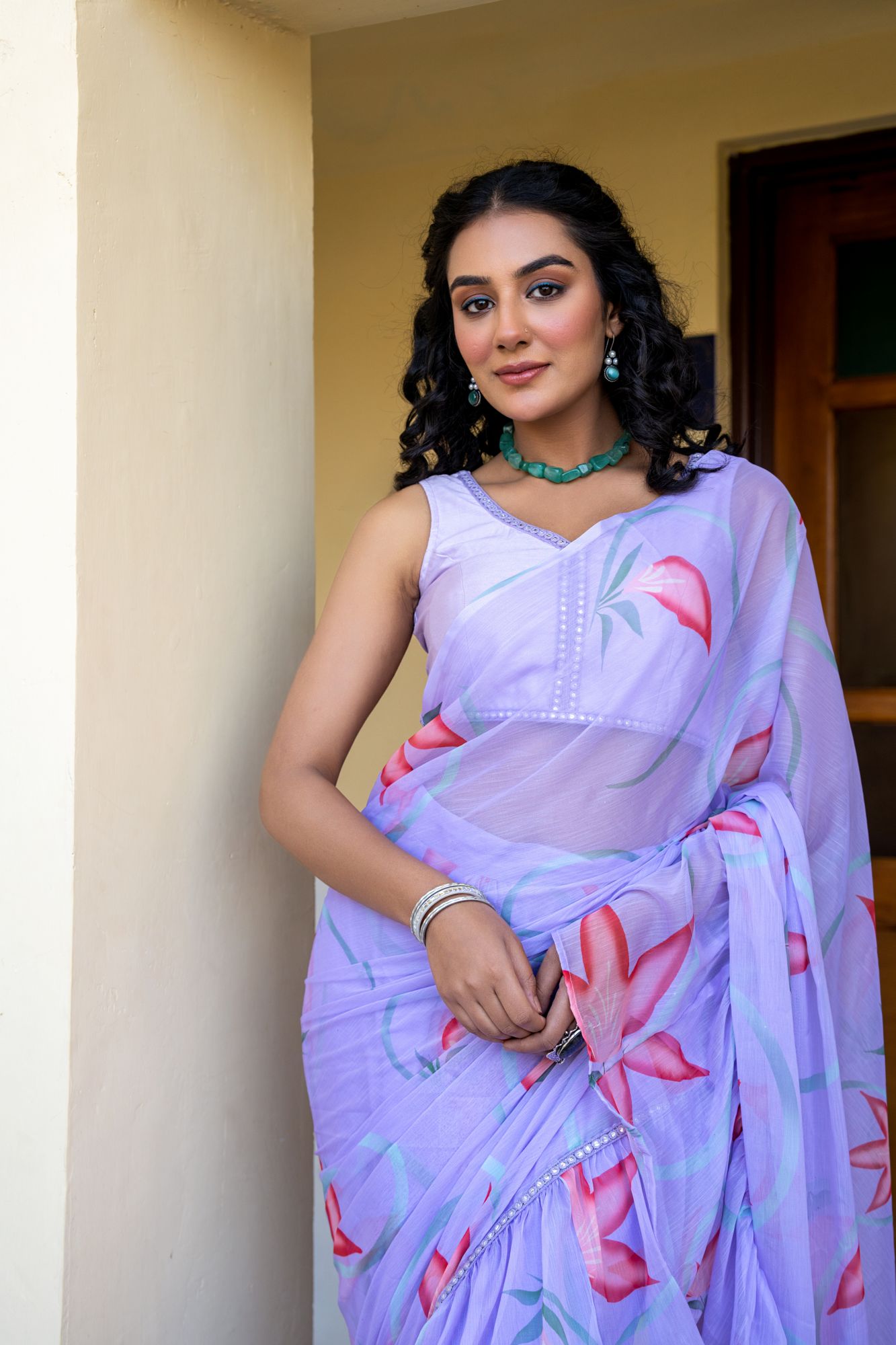 LAVANIKA CHIFFON PRE-DRAPED SAREE