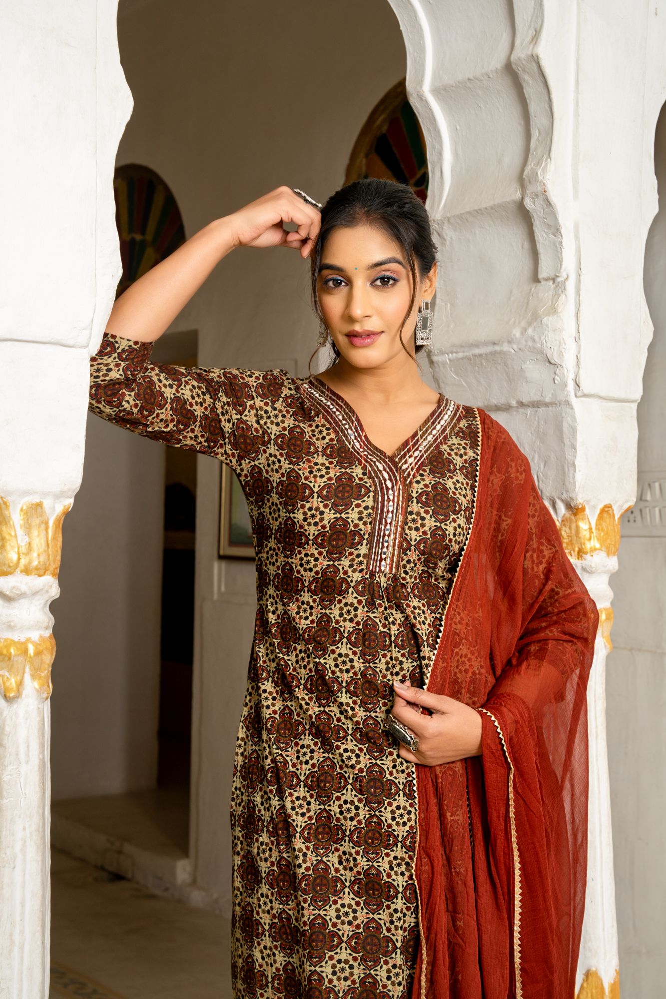 BRAVIA COTTON MIRROR KURTA SET