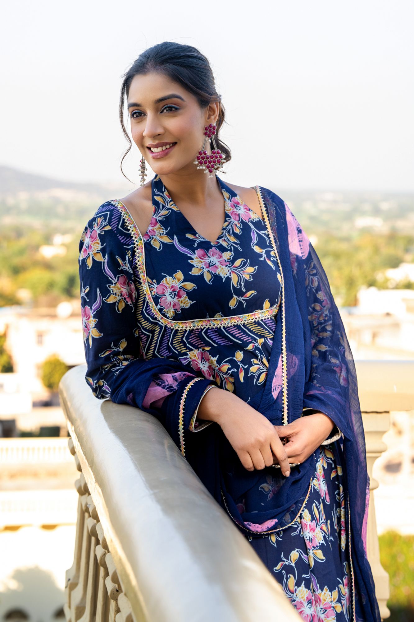 NAVYA COTTON LACE SUIT SET