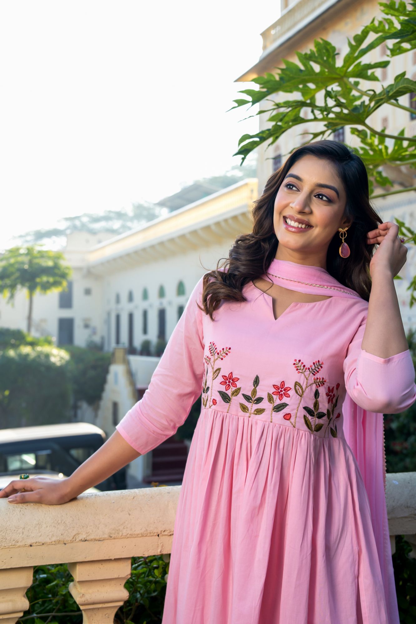 ROSALIE COTTON EMBROIDERY KURTA SET