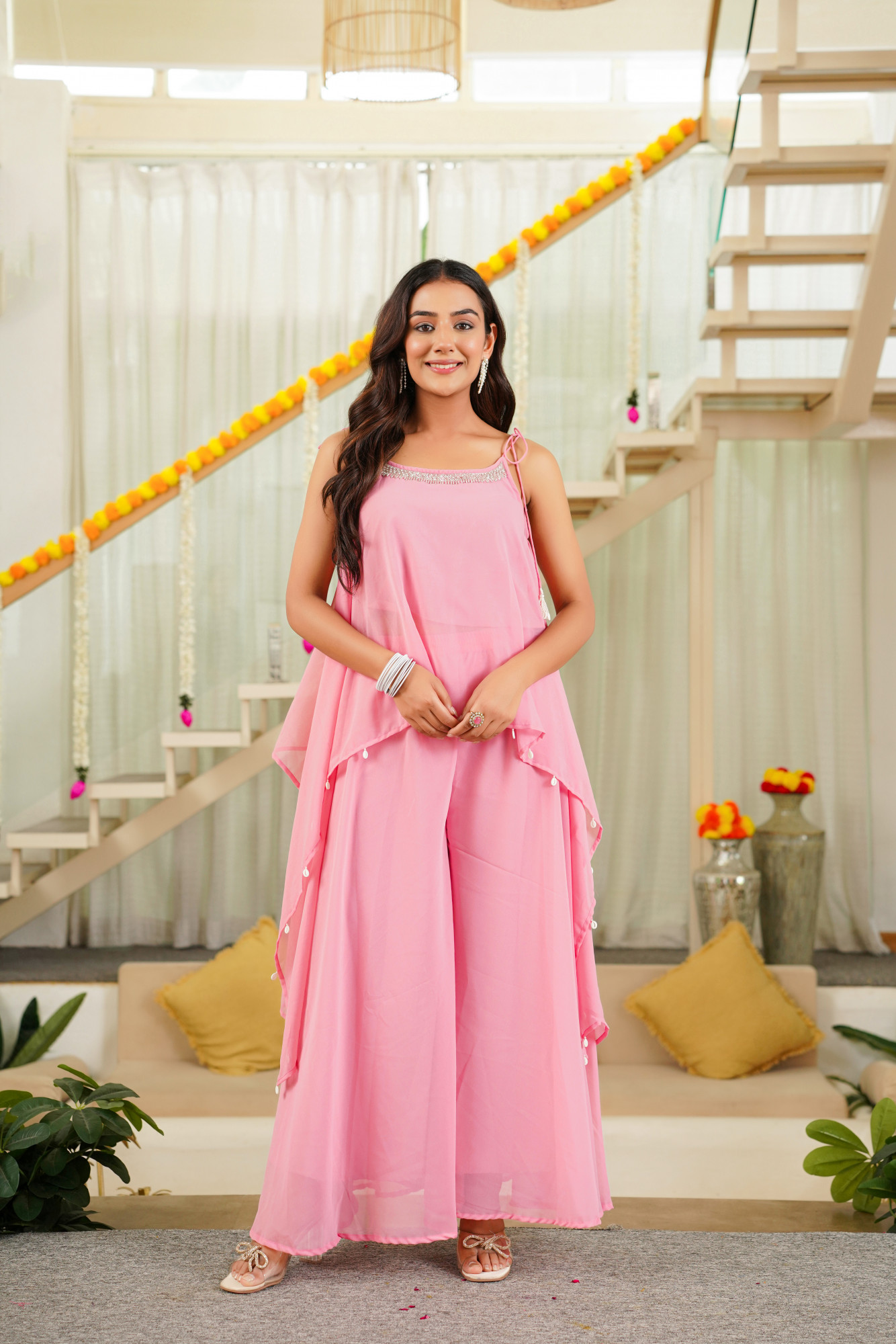 FLOYRA PINK SHARARA SET