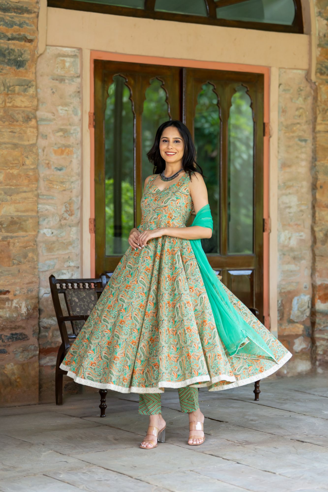 SEA MIST GRACE ANARKALI SET