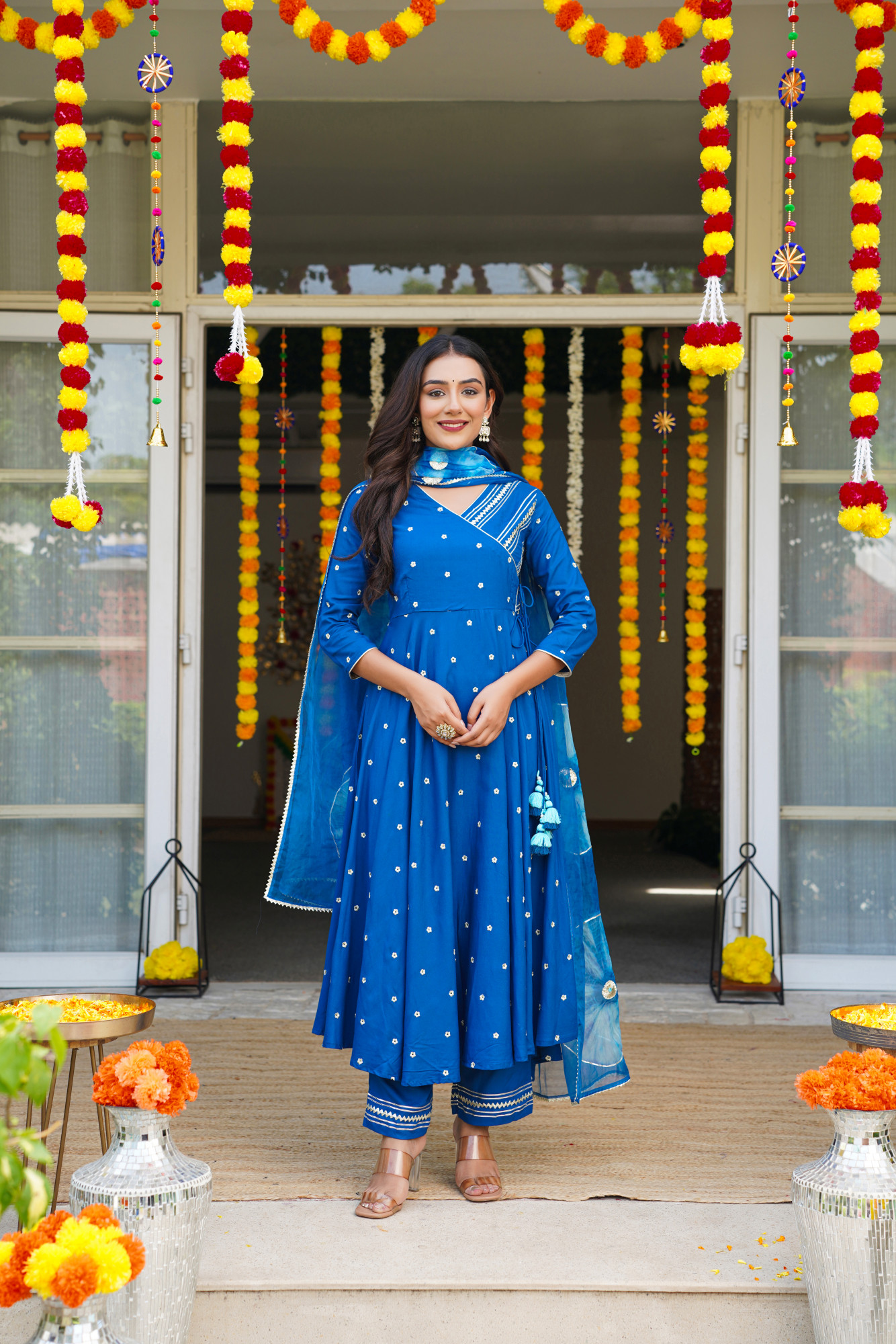 AZURE GLOW ANARKALI SET