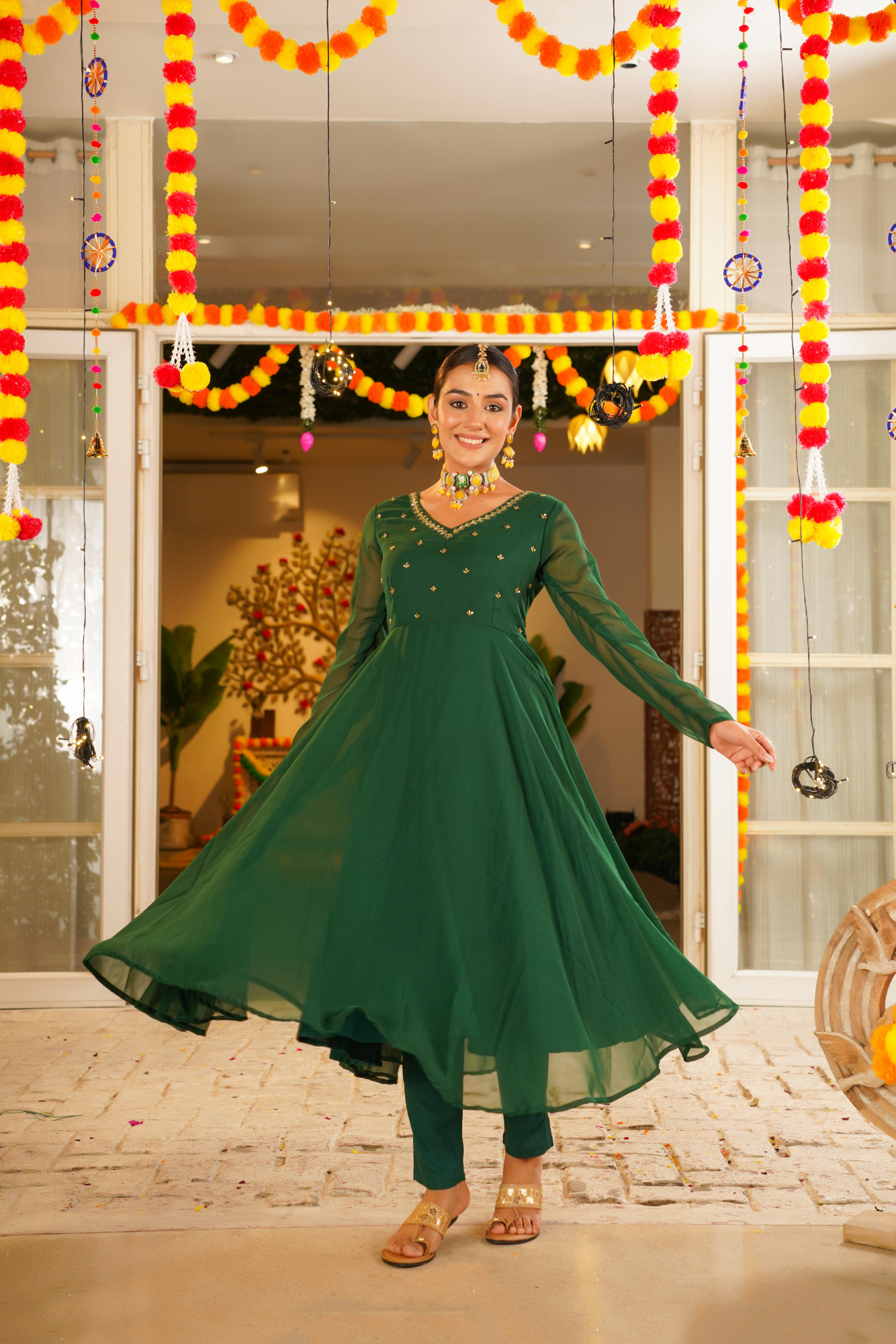 ZARREEN HANDWORK ANARKALI SET