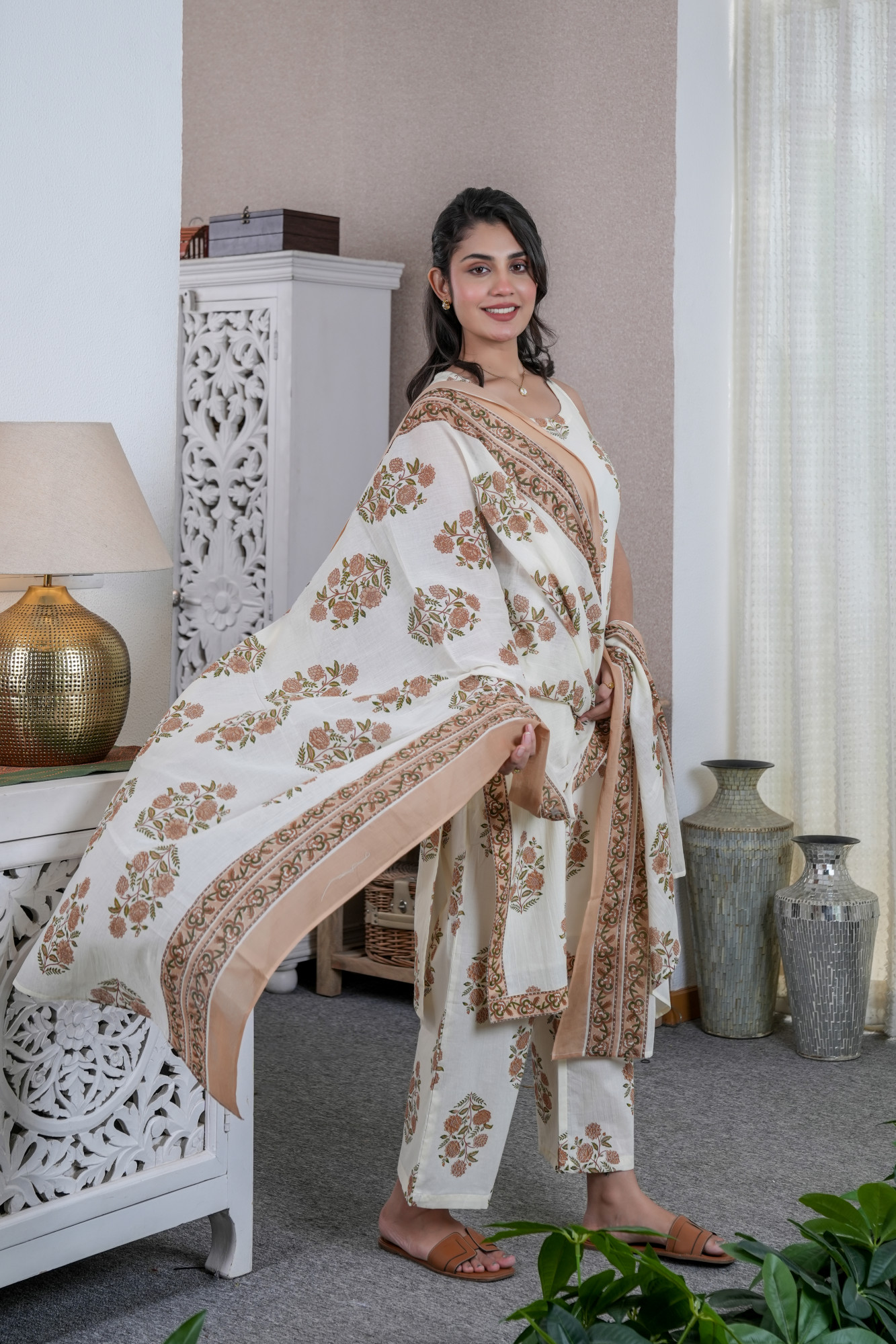 HEMA CREAM COTTON SET