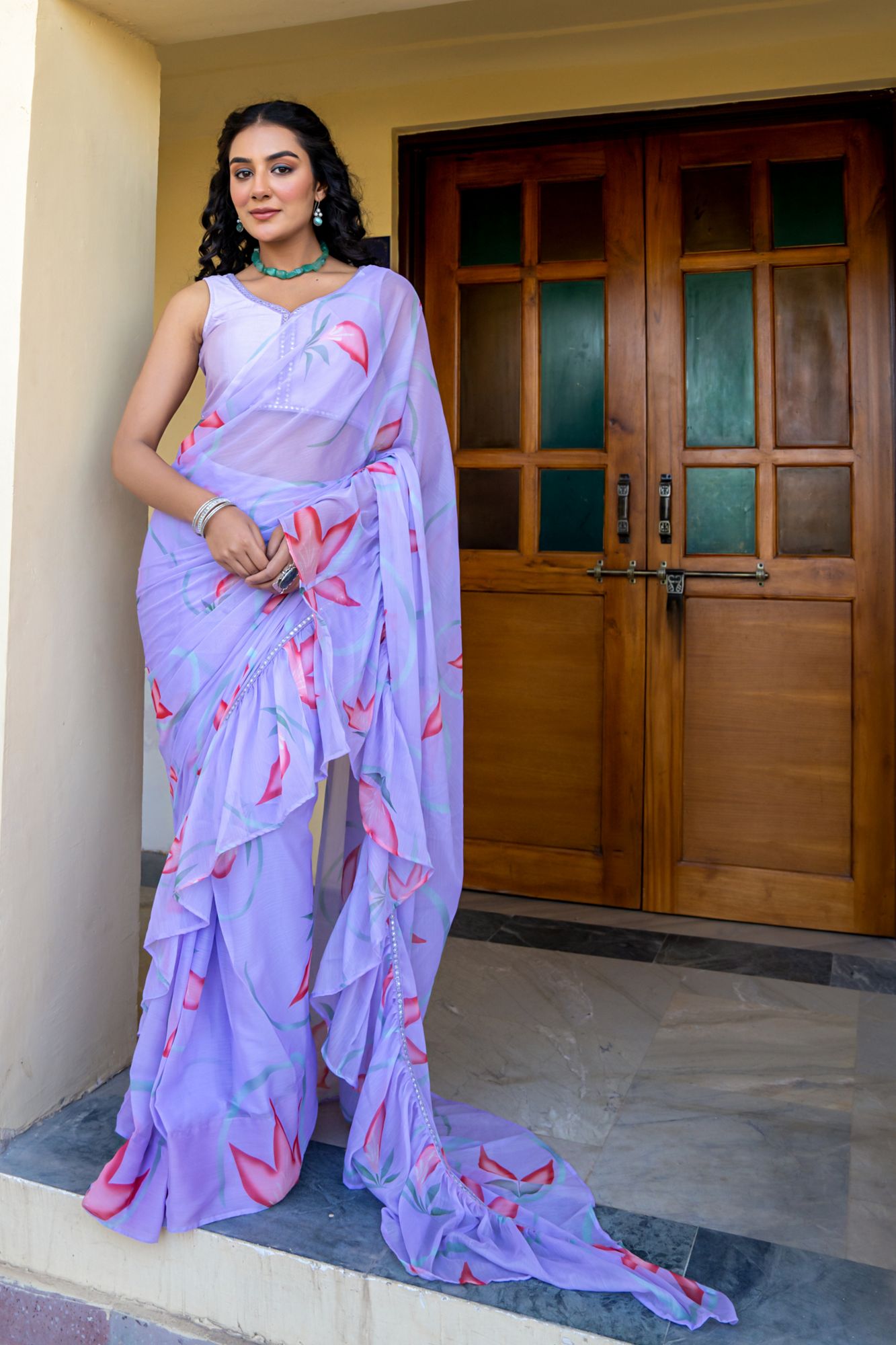 LAVANIKA CHIFFON PRE-DRAPED SAREE